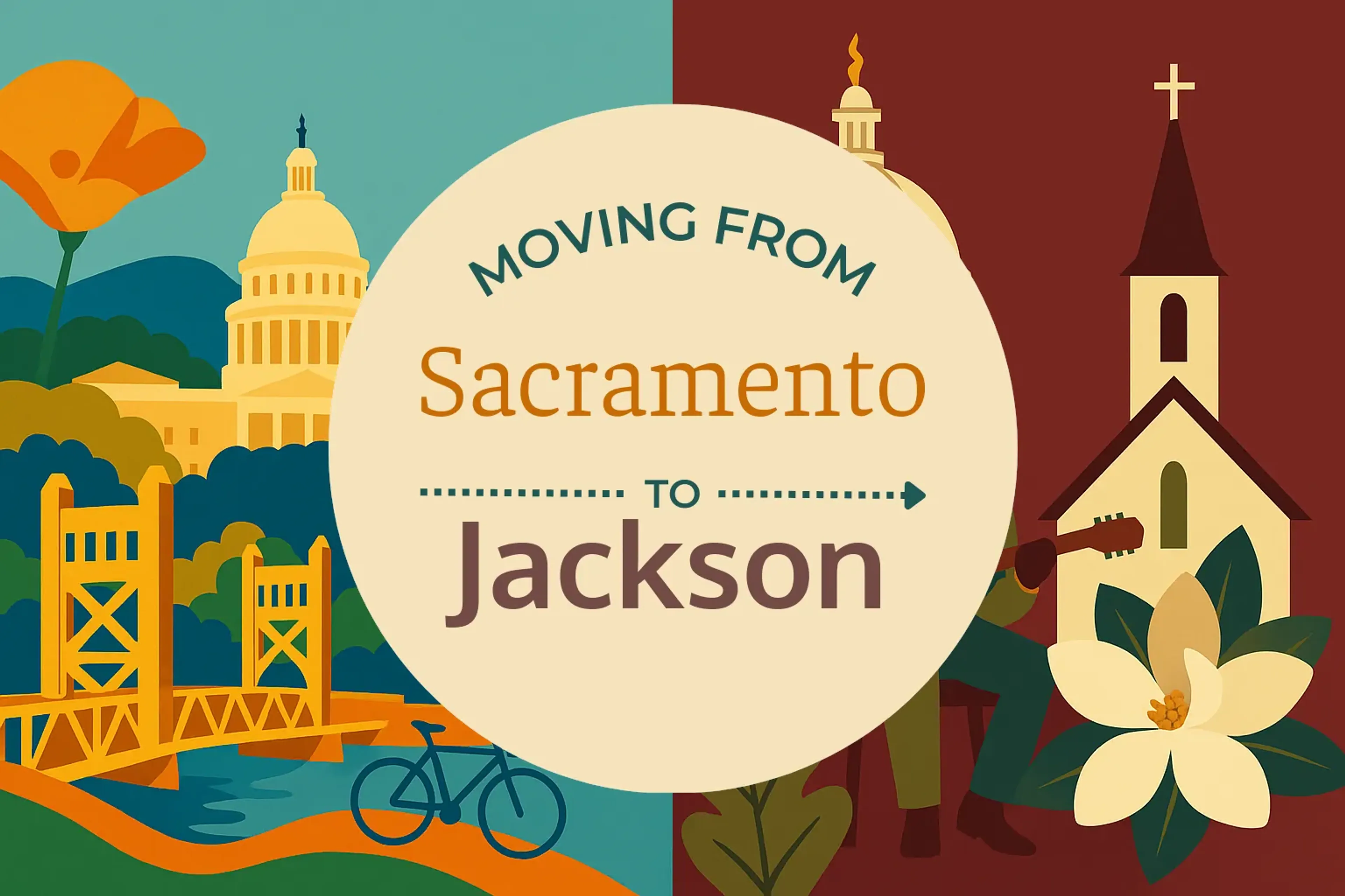 Side-by-side comparison of Sacramento to Jackson moving companies