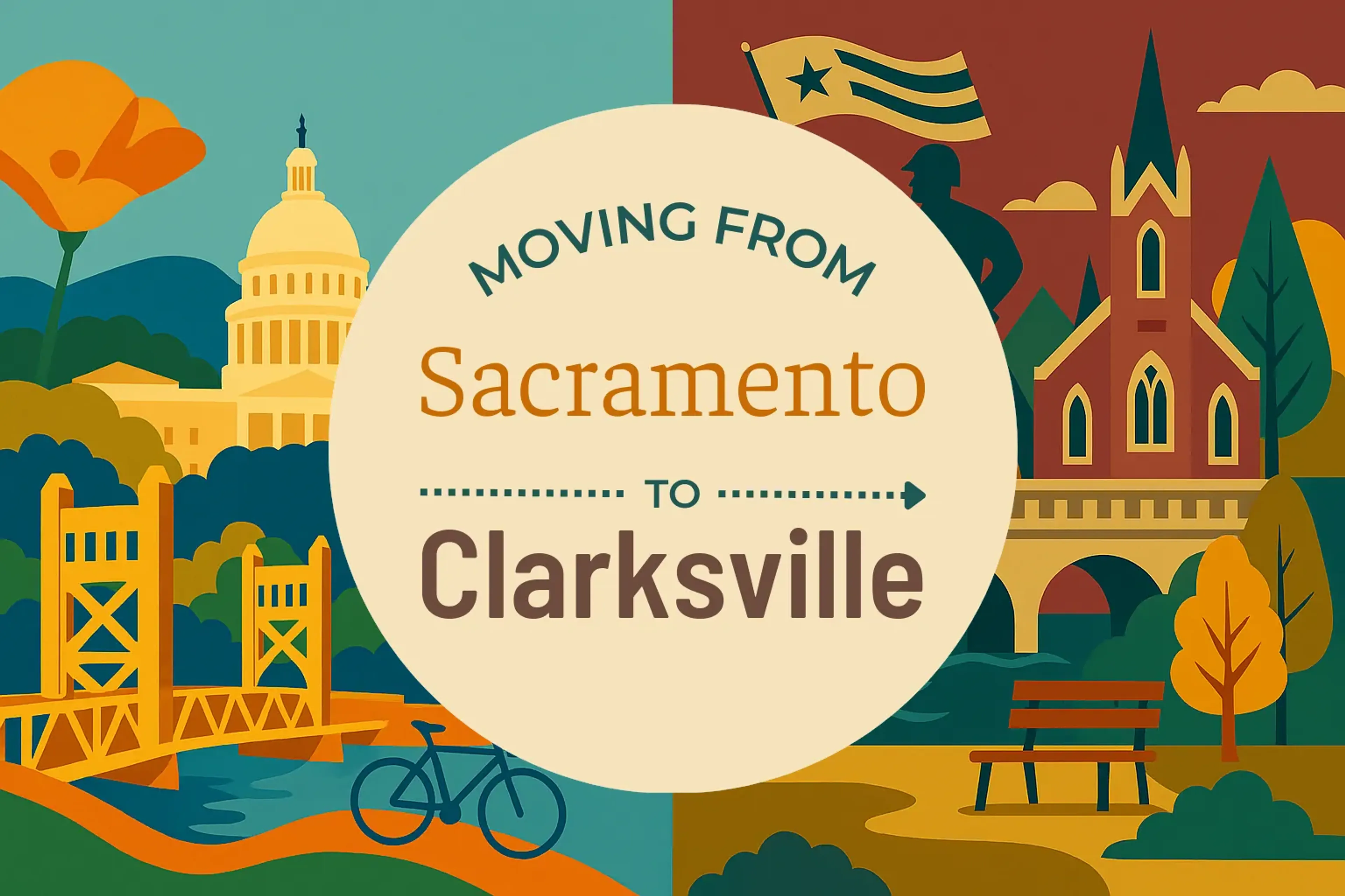 Side-by-side comparison of Sacramento to Clarksville moving companies