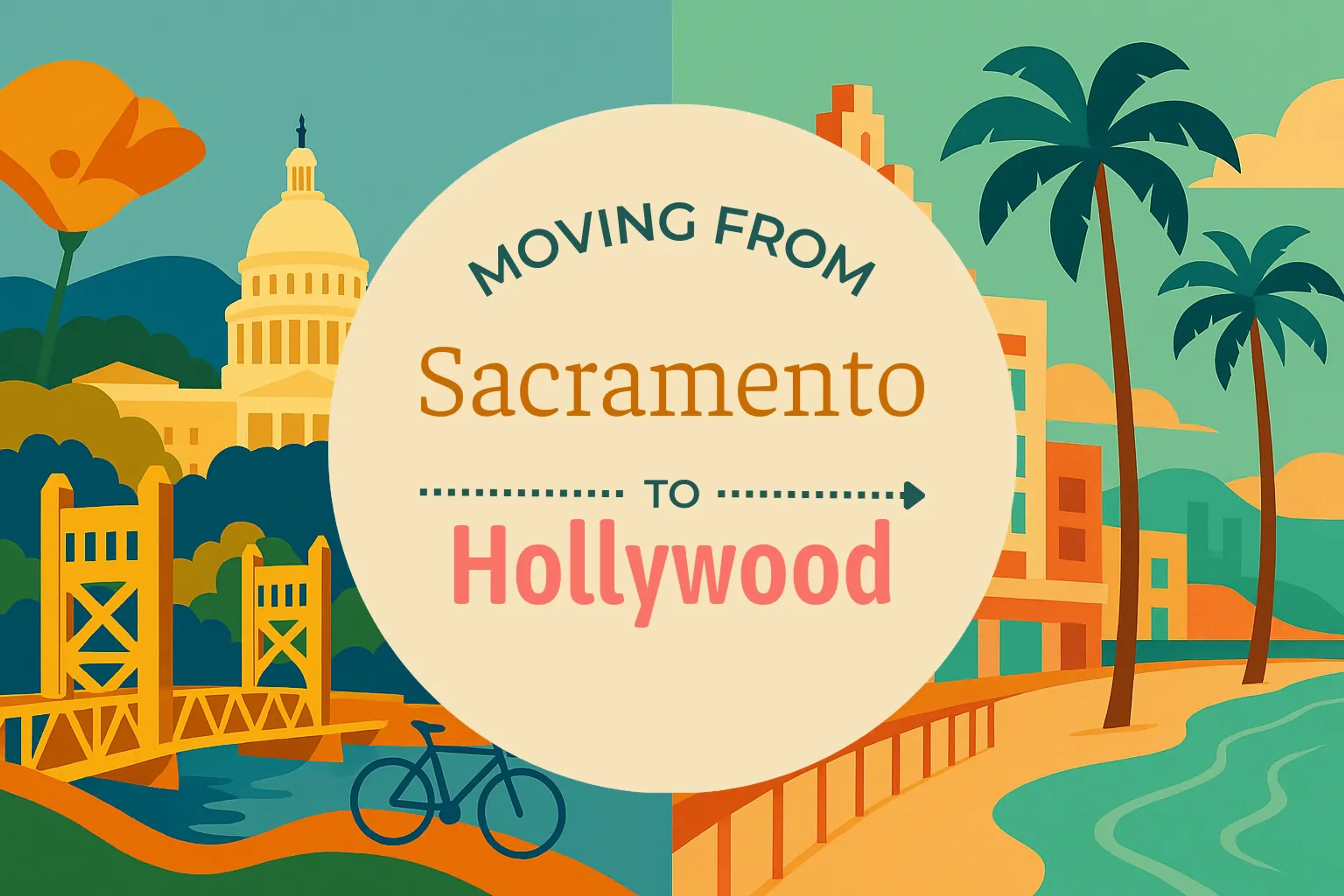 Side-by-side comparison of Sacramento to Hollywood moving companies