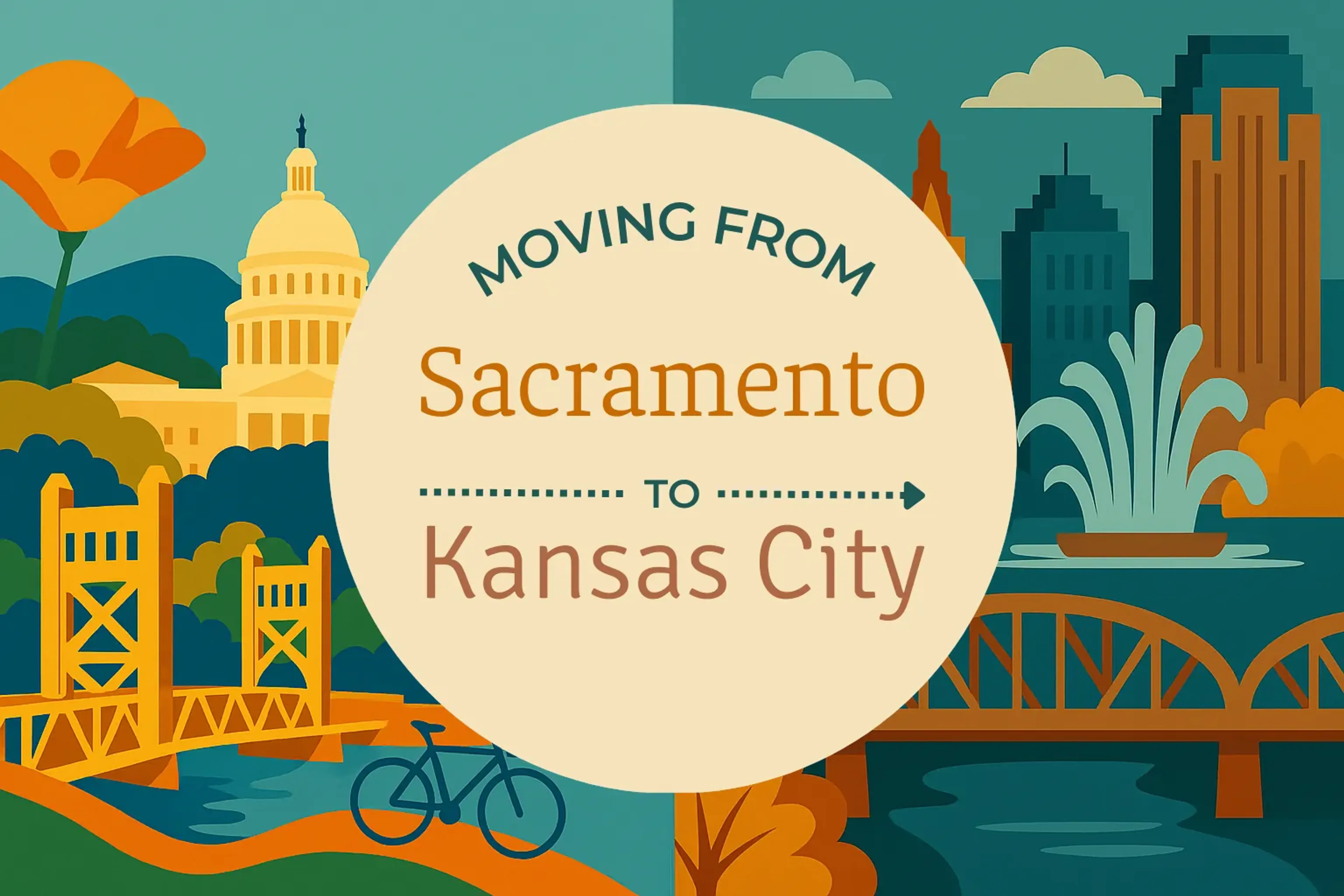 Side-by-side comparison of Sacramento to Kansas City moving companies
