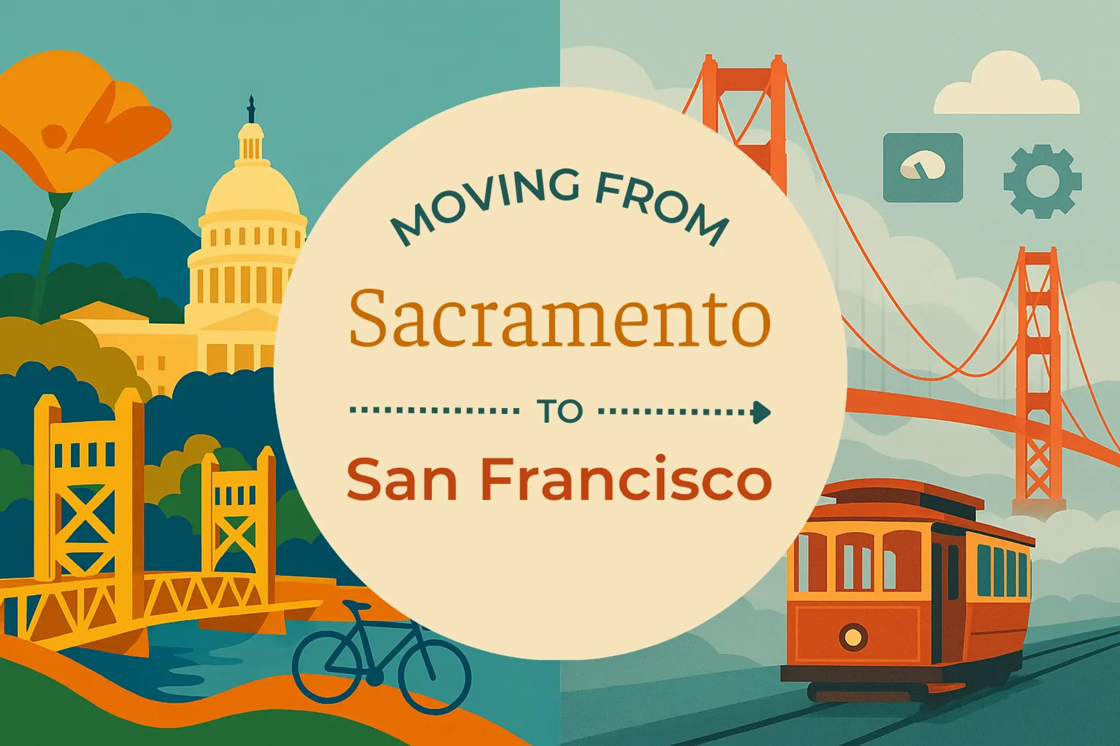 Side-by-side comparison of Sacramento to San Francisco moving companies