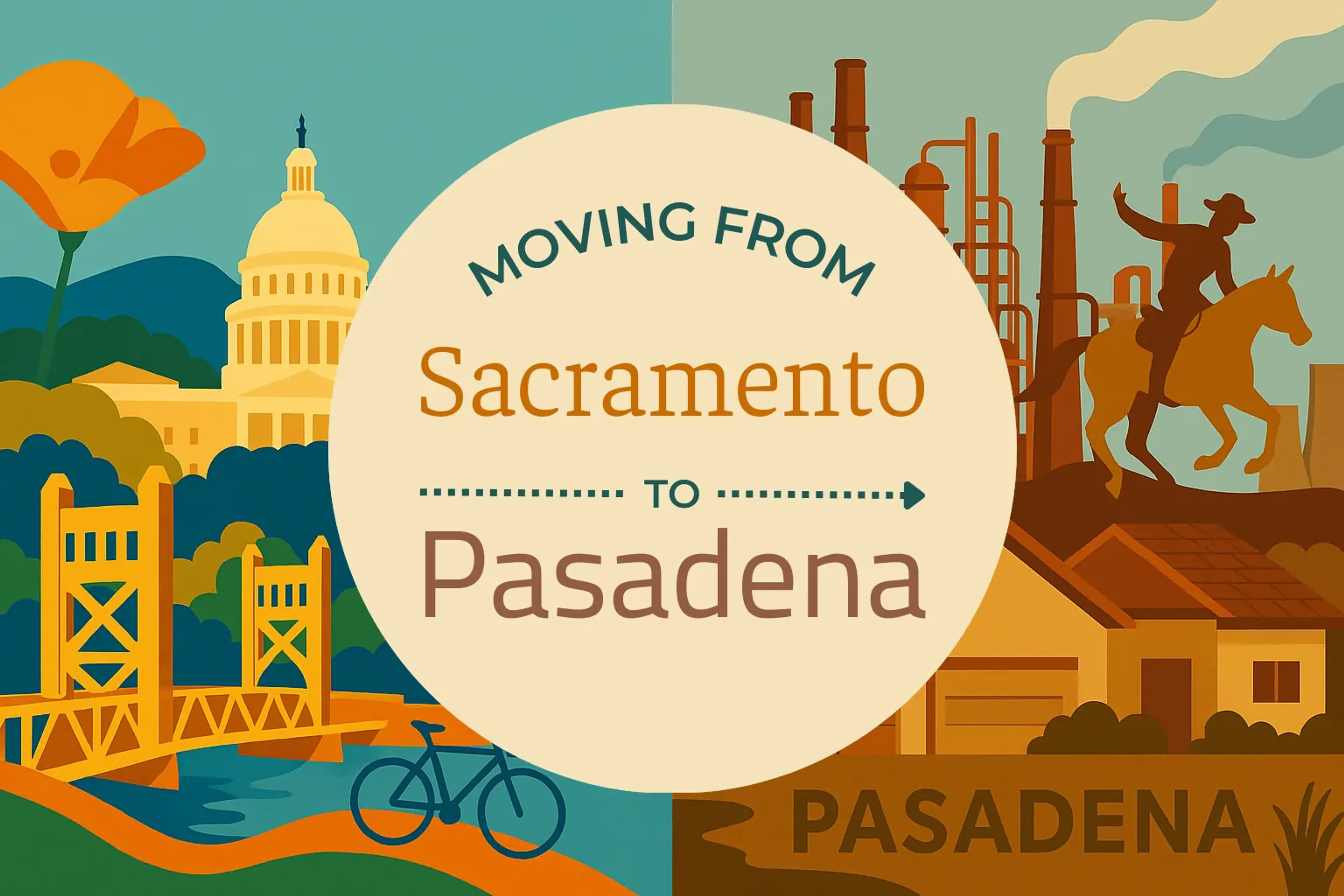 Side-by-side comparison of Sacramento to Pasadena moving companies