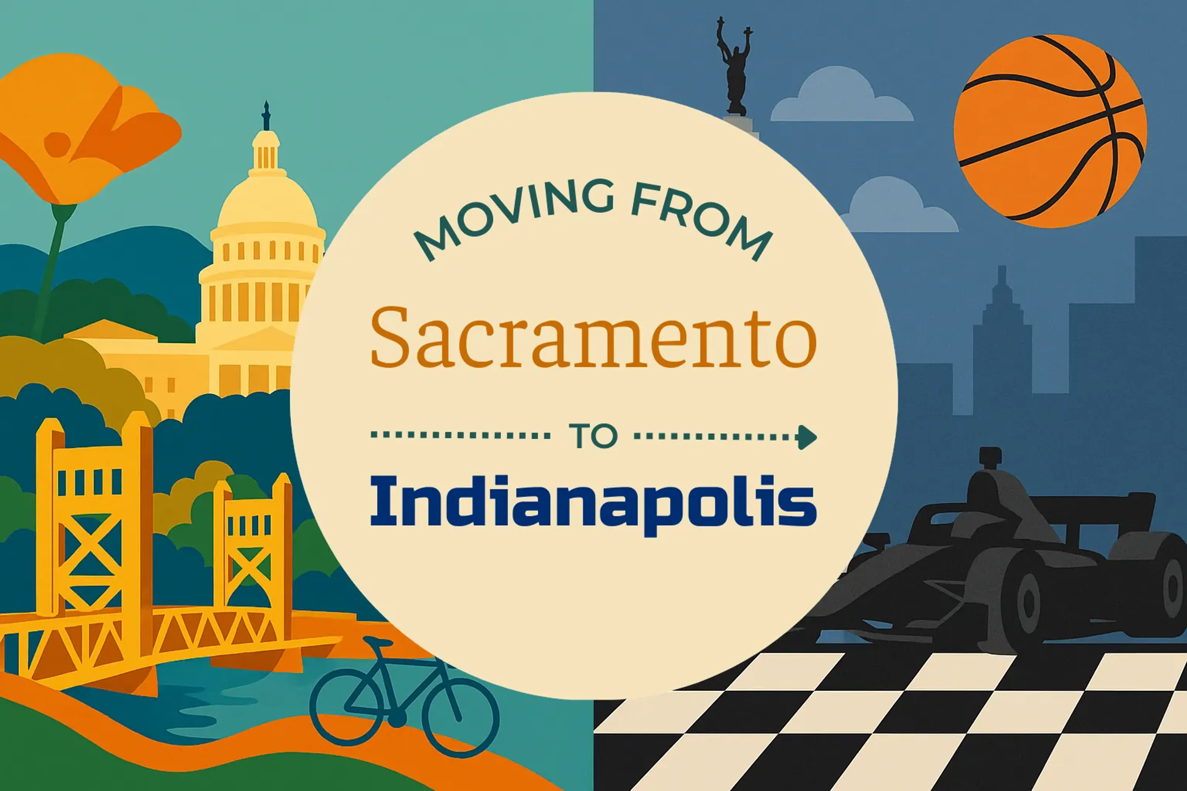 Side-by-side comparison of Sacramento to Indianapolis moving companies