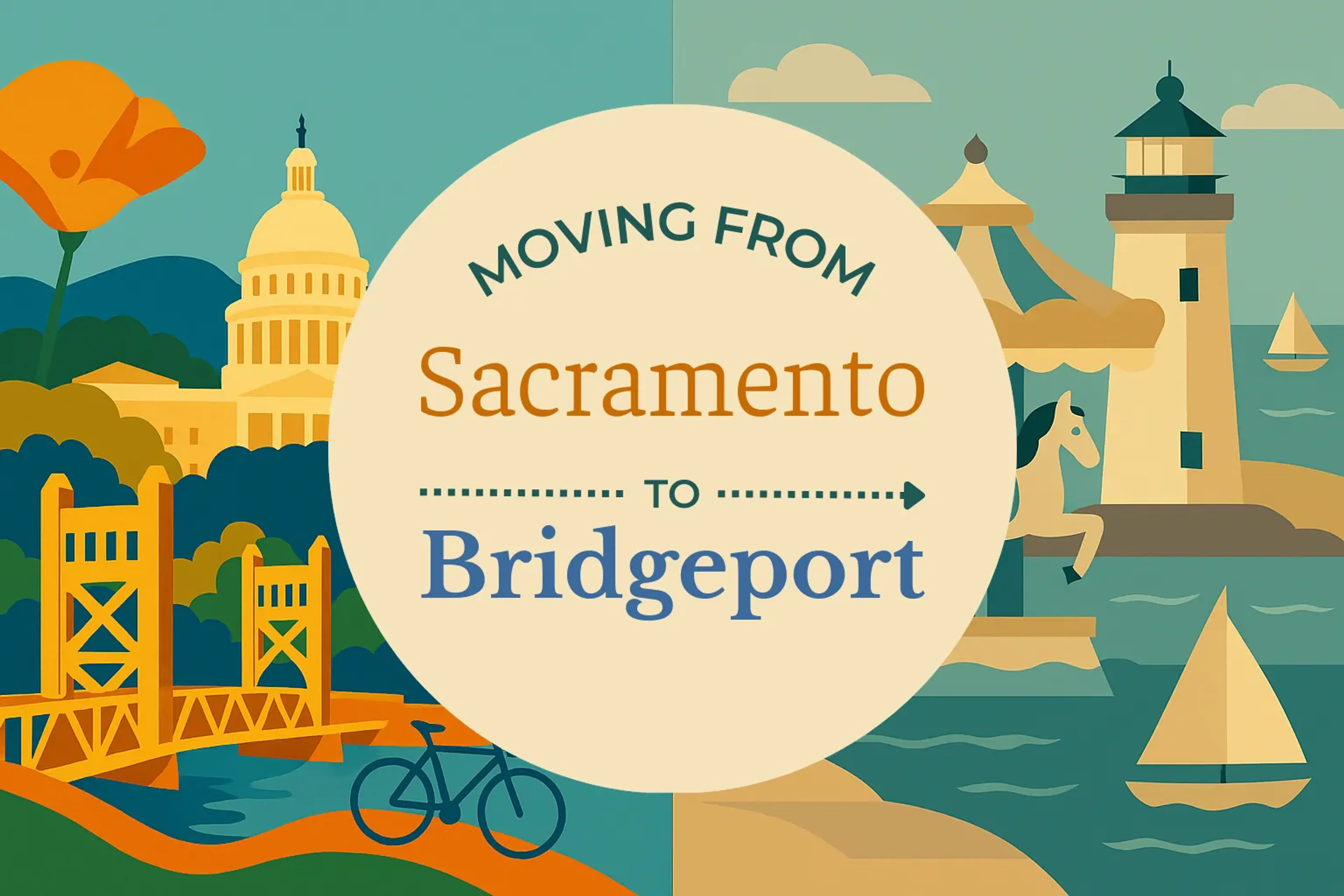 Side-by-side comparison of Sacramento to Bridgeport moving companies
