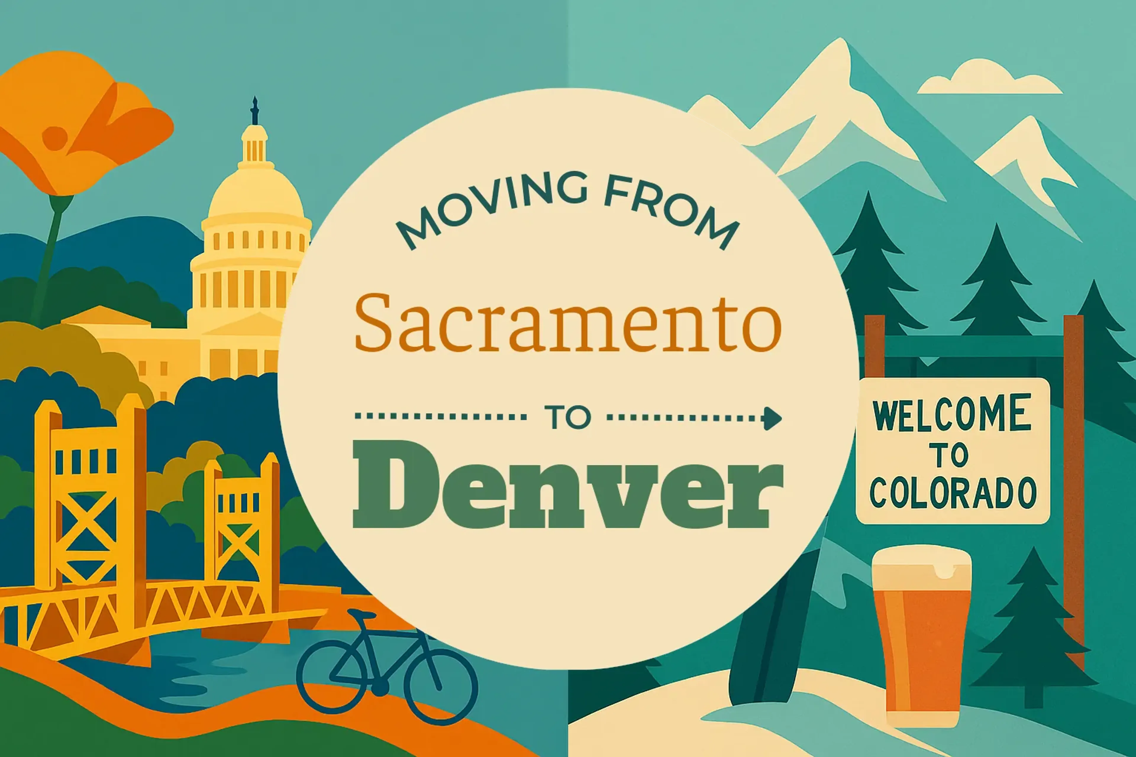 Side-by-side comparison of Sacramento to Denver moving companies