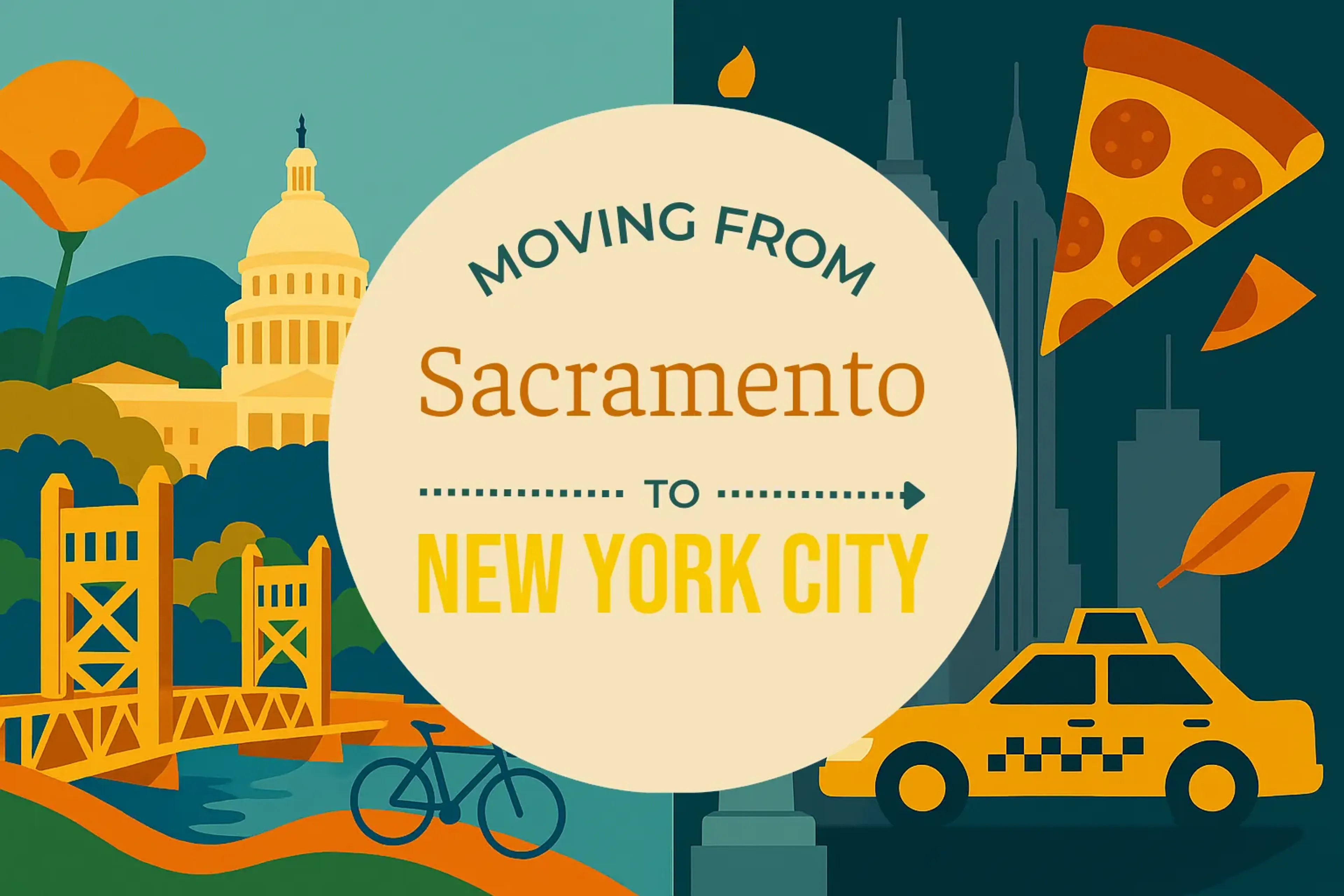 Side-by-side comparison of Sacramento to New York City moving companies