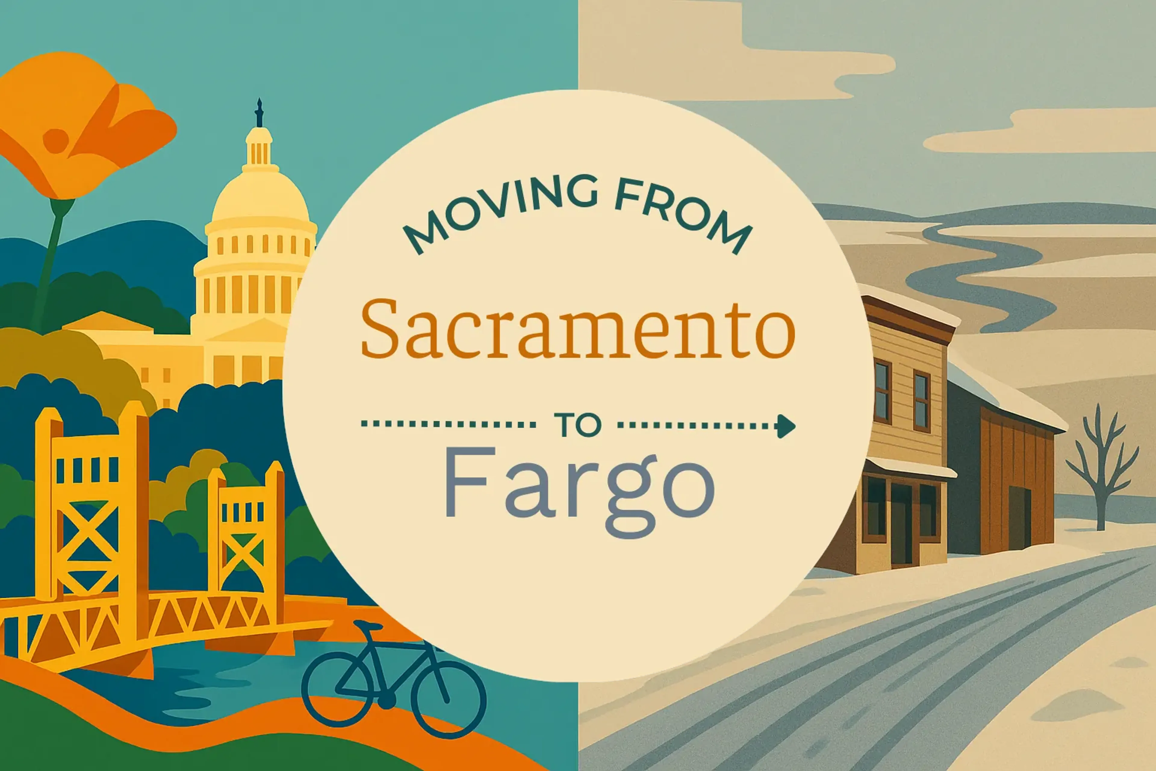 Side-by-side comparison of Sacramento to Fargo moving companies