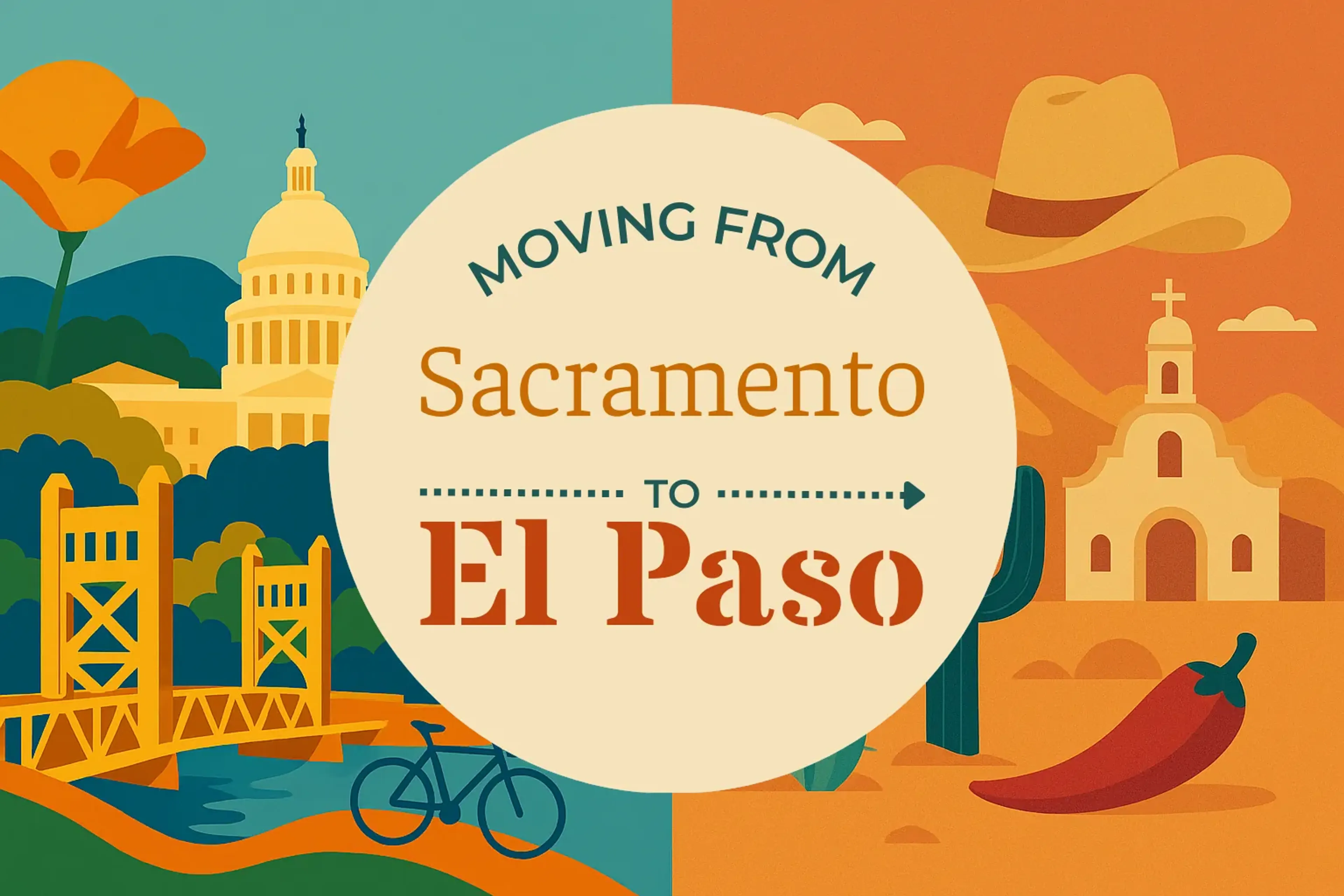 Side-by-side comparison of Sacramento to El Paso moving companies
