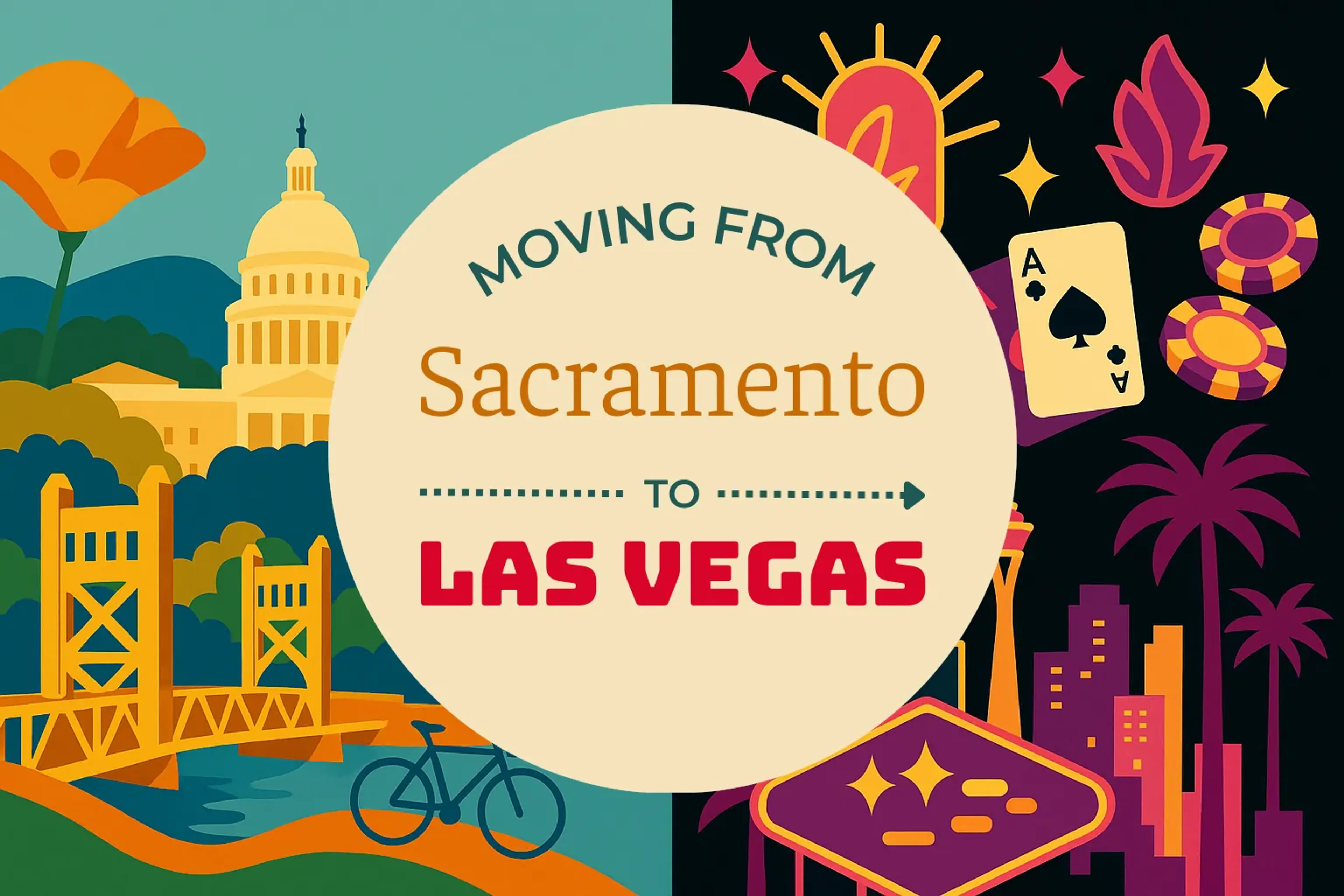 Side-by-side comparison of Sacramento to Las Vegas moving companies