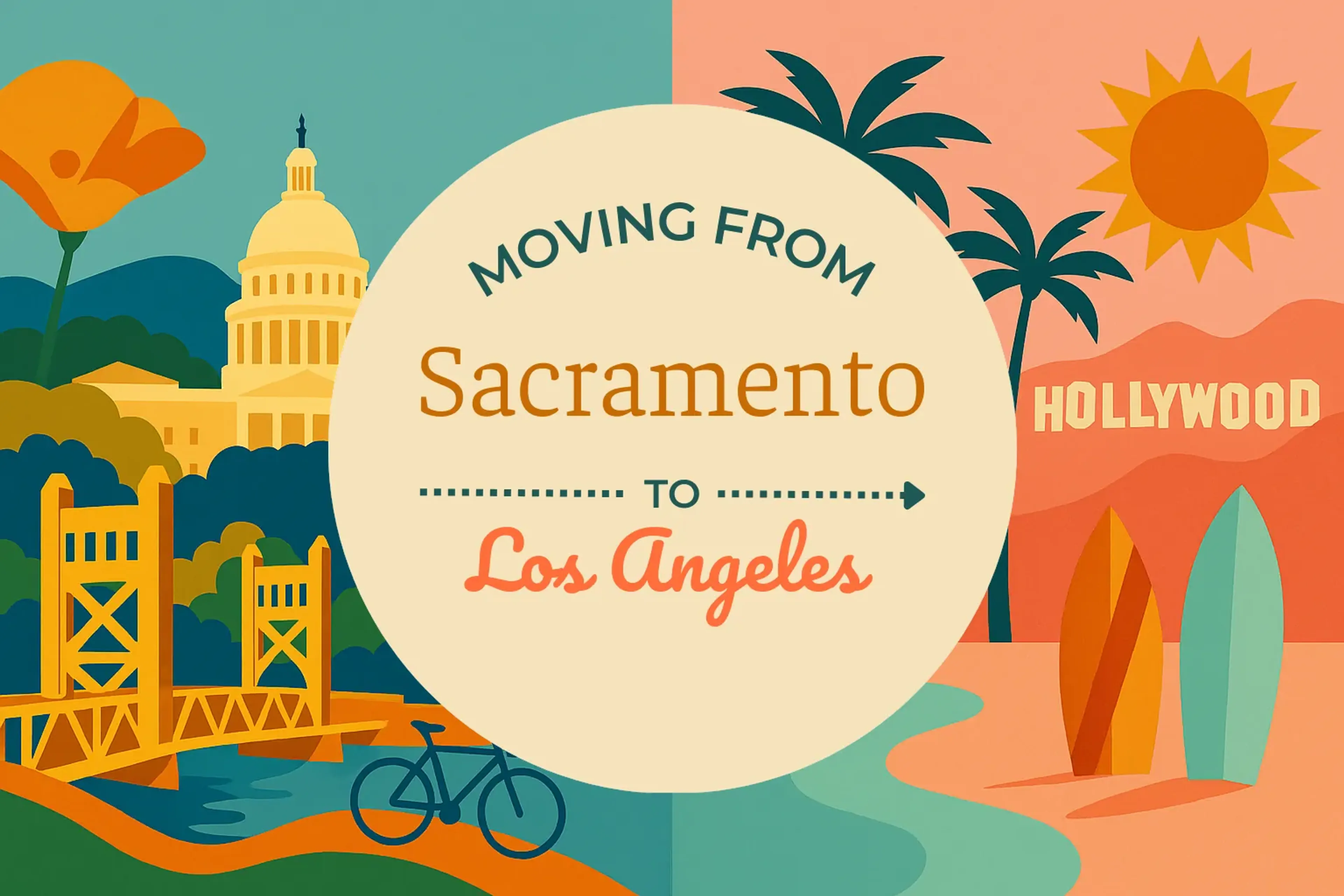 Side-by-side comparison of Sacramento to Los Angeles moving companies