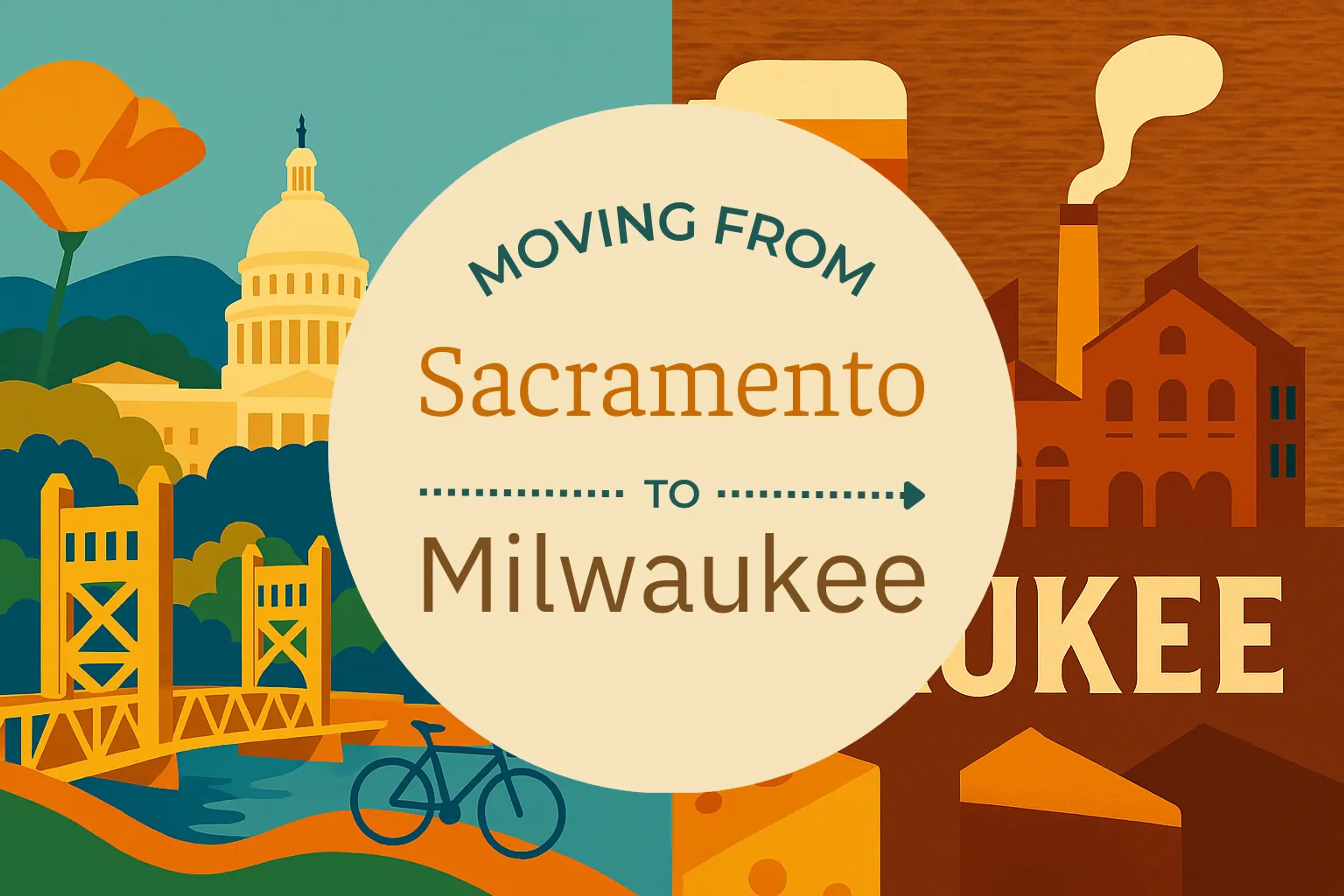 Side-by-side comparison of Sacramento to Milwaukee moving companies