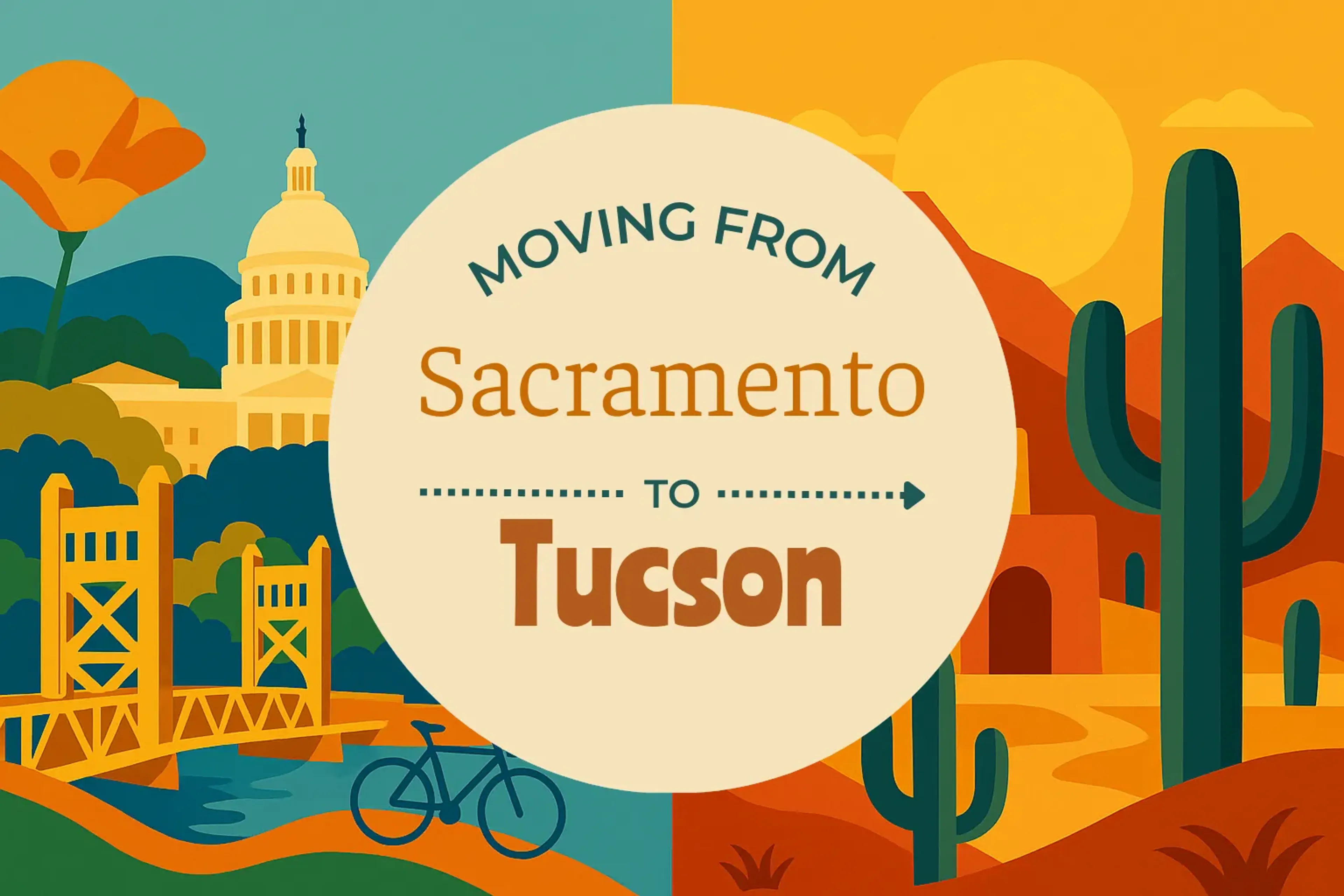Side-by-side comparison of Sacramento to Tucson moving companies