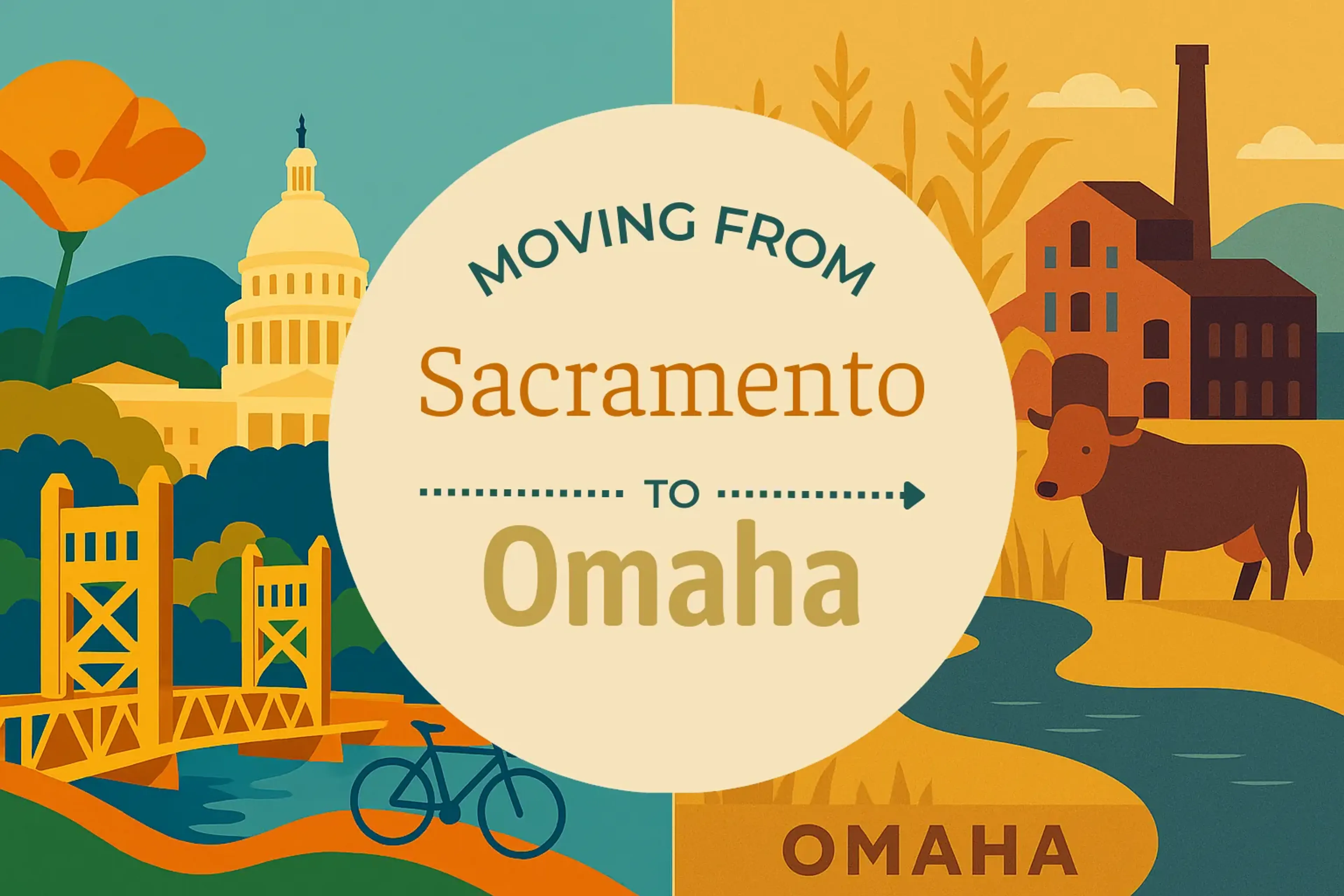 Side-by-side comparison of Sacramento to Omaha moving companies