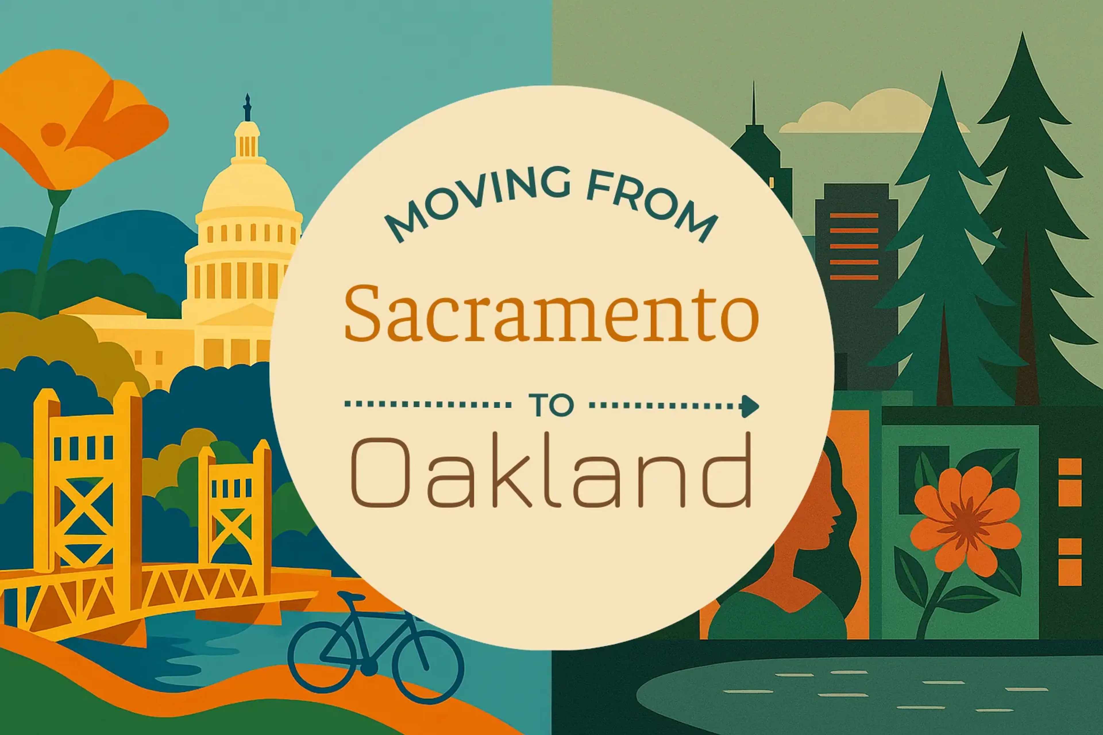 Side-by-side comparison of Sacramento to Oakland moving companies