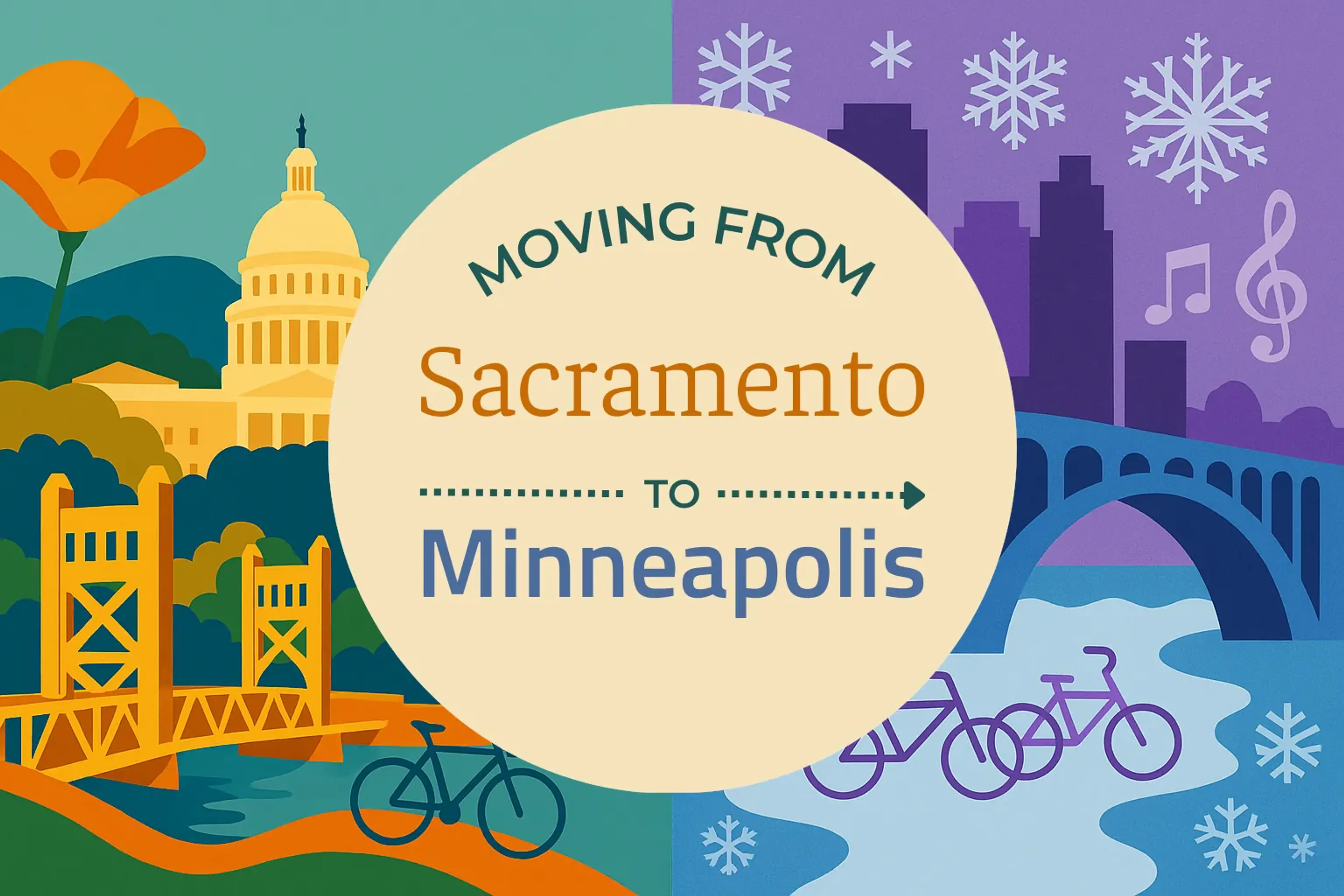 Side-by-side comparison of Sacramento to Minneapolis moving companies