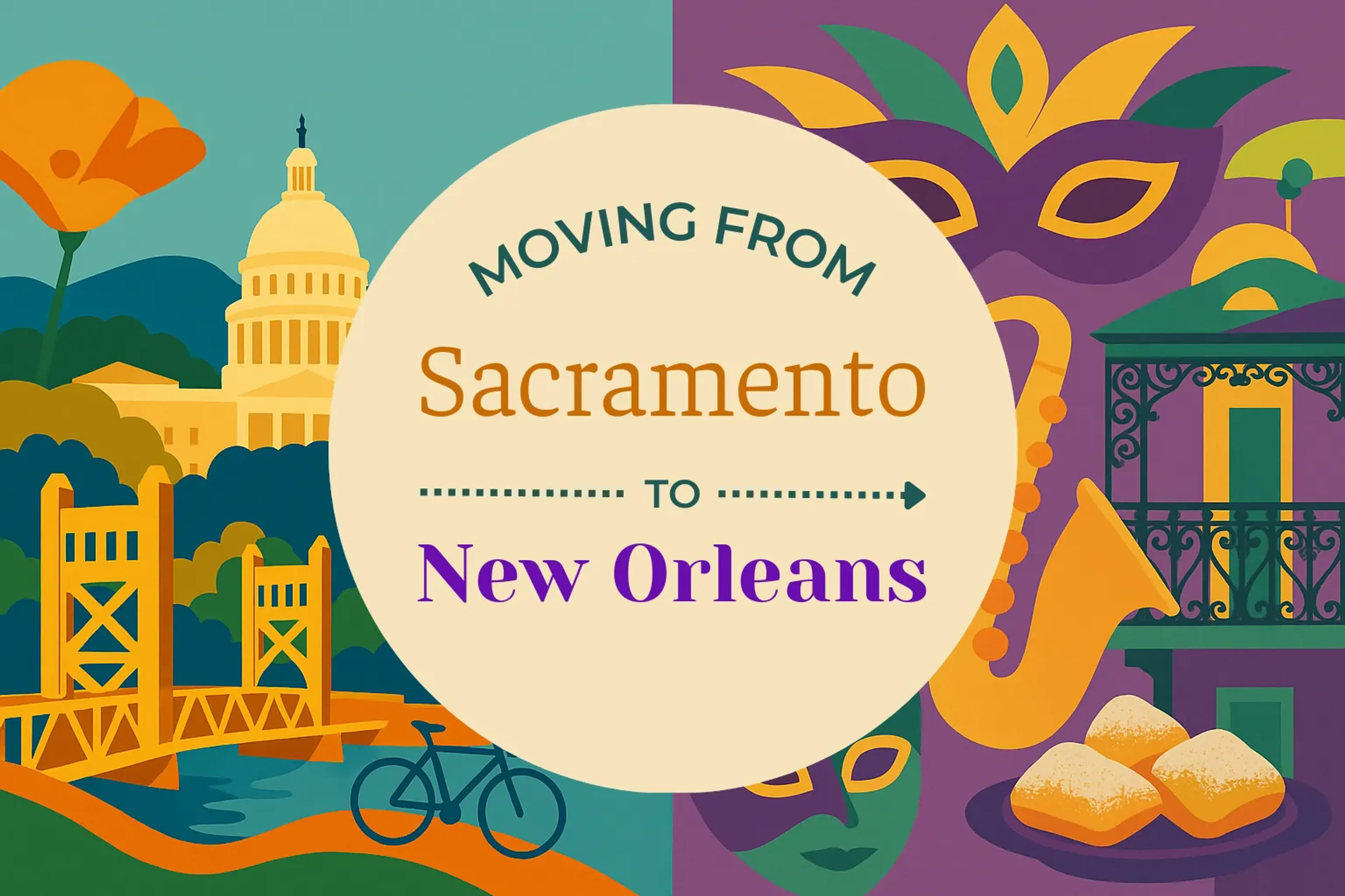 Side-by-side comparison of Sacramento to New Orleans moving companies