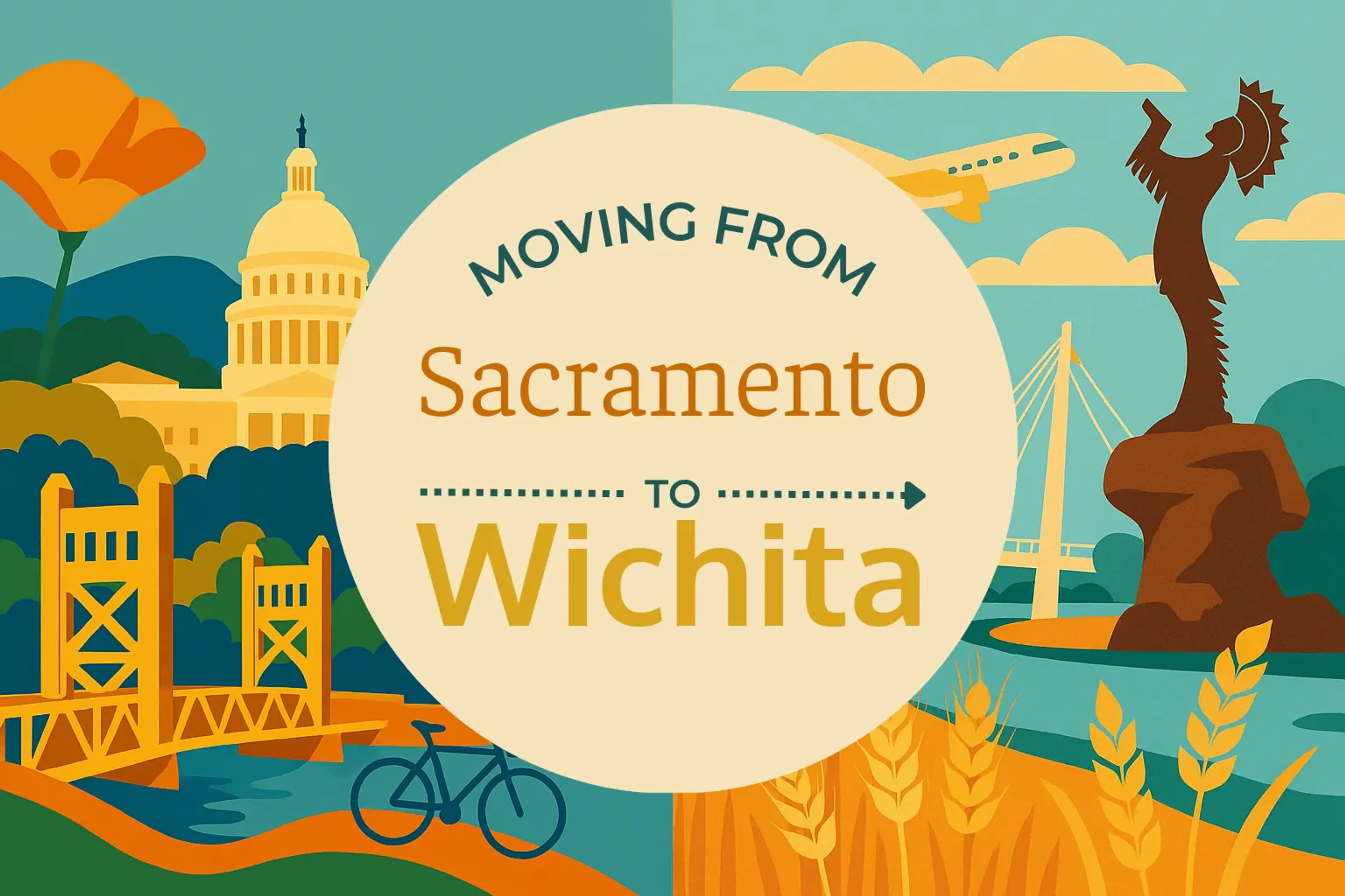 Side-by-side comparison of Sacramento to Wichita moving companies