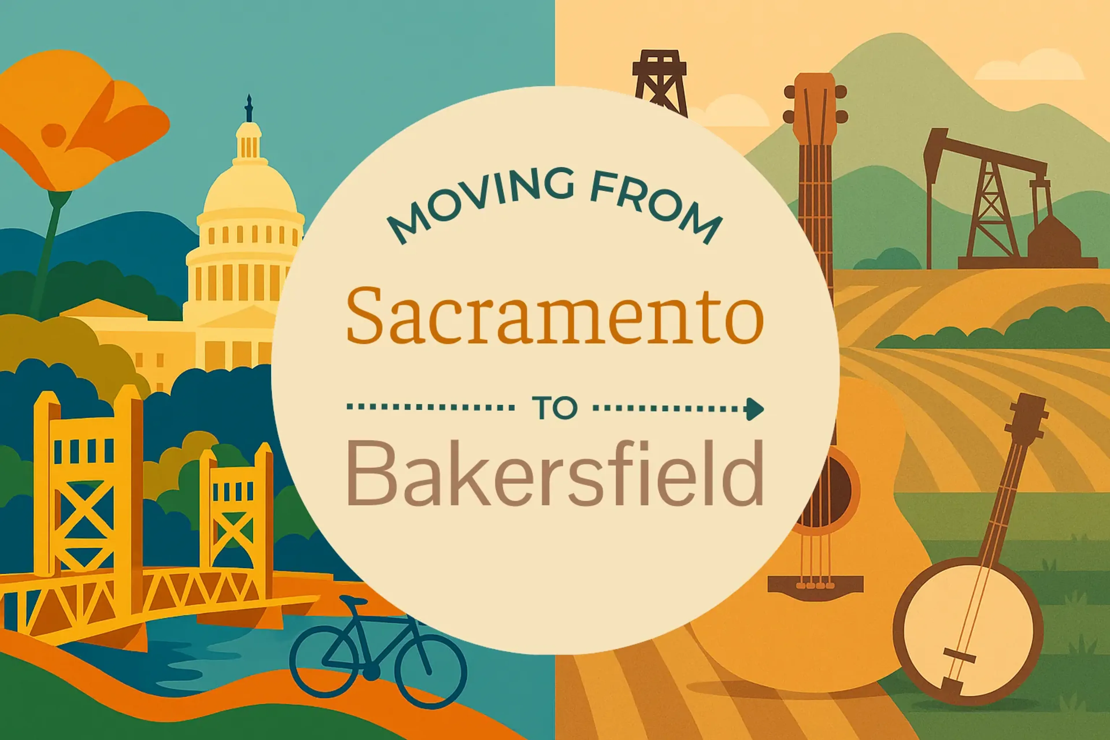 Side-by-side comparison of Sacramento to Bakersfield moving companies