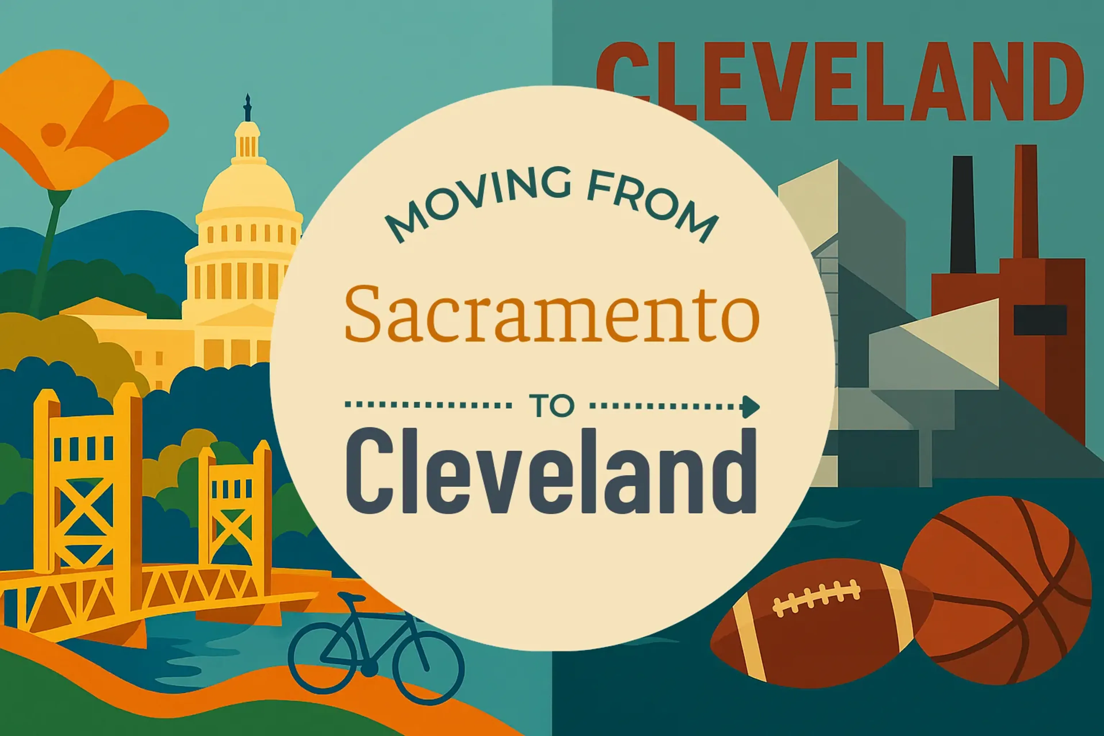 Side-by-side comparison of Sacramento to Cleveland moving companies