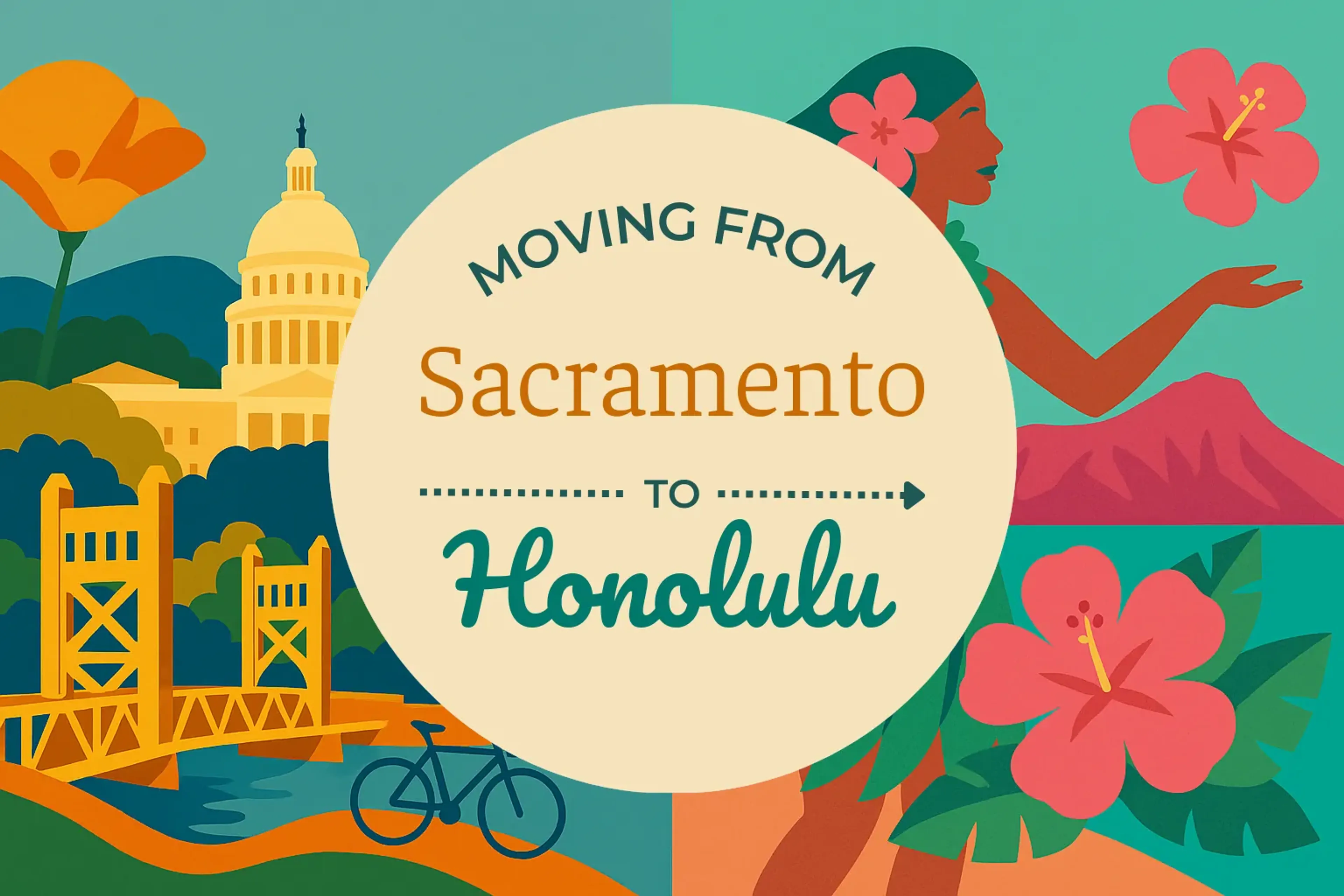 Side-by-side comparison of Sacramento to Honolulu moving companies