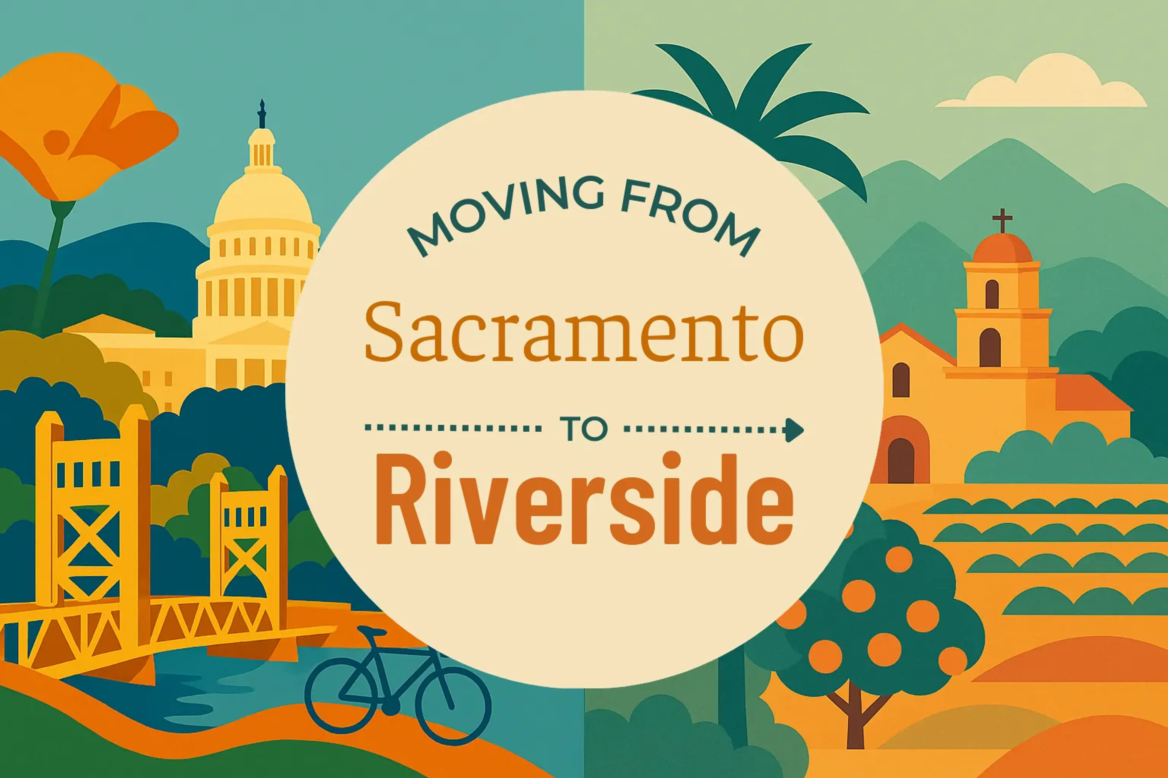 Side-by-side comparison of Sacramento to Riverside moving companies