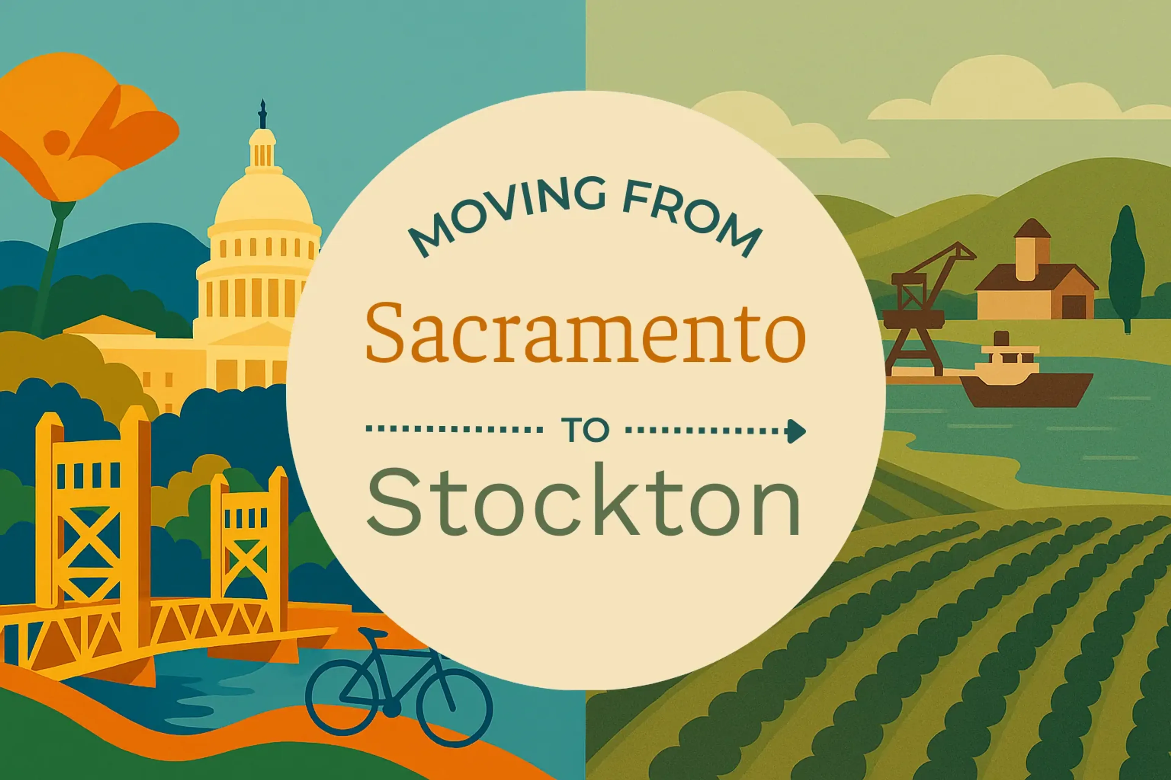 Side-by-side comparison of Sacramento to Stockton moving companies