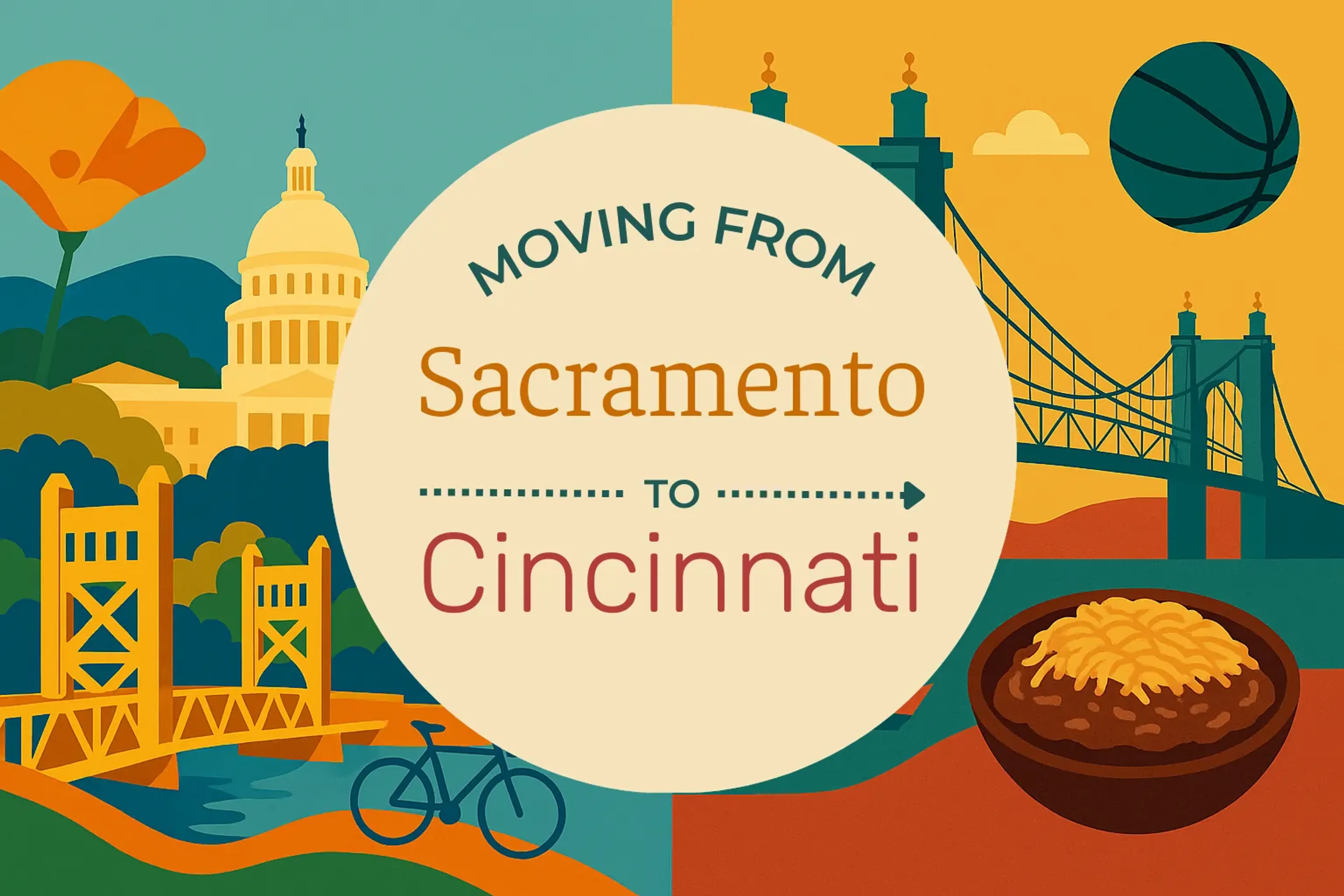 Side-by-side comparison of Sacramento to Cincinnati moving companies