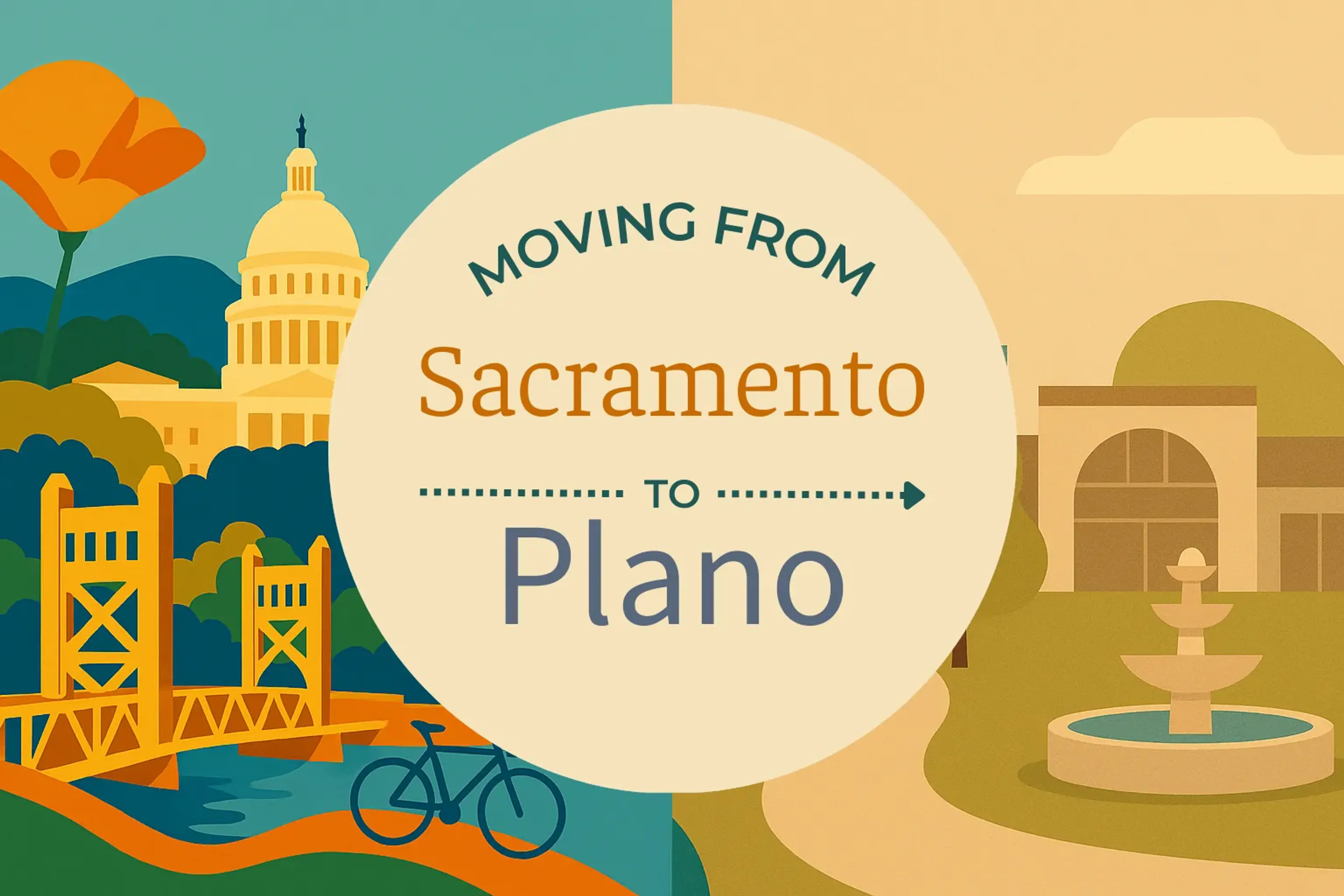 Side-by-side comparison of Sacramento to Plano moving companies