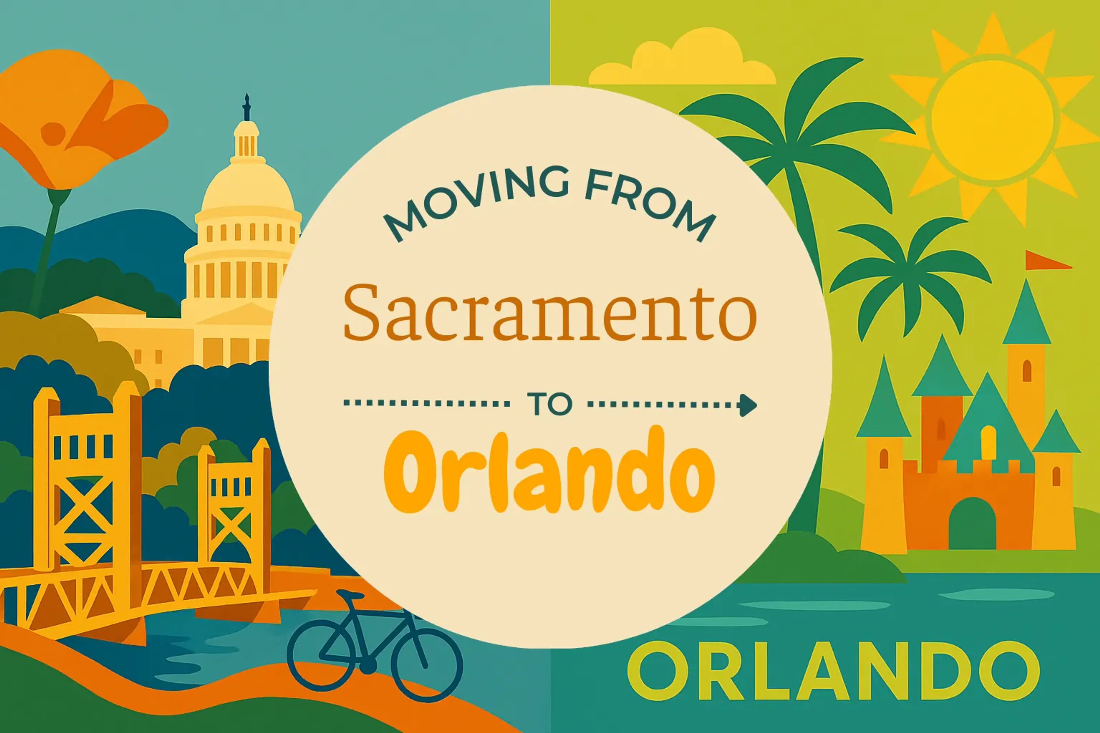 Side-by-side comparison of Sacramento to Orlando moving companies