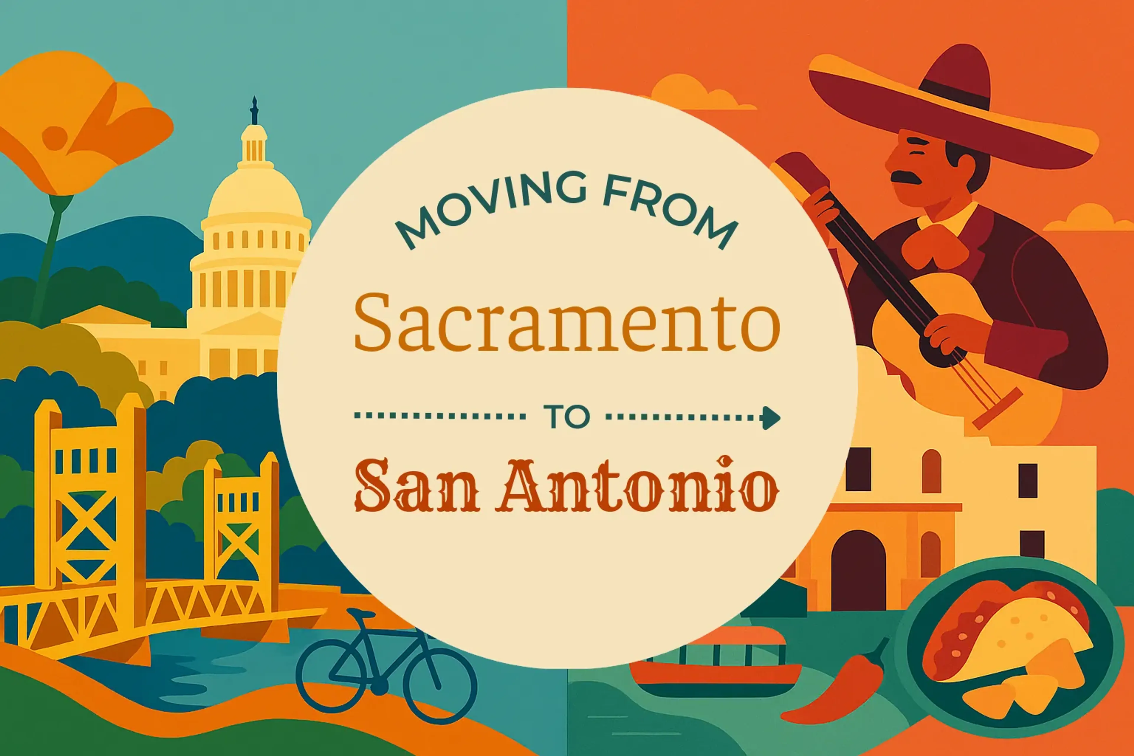 Side-by-side comparison of Sacramento to San Antonio moving companies