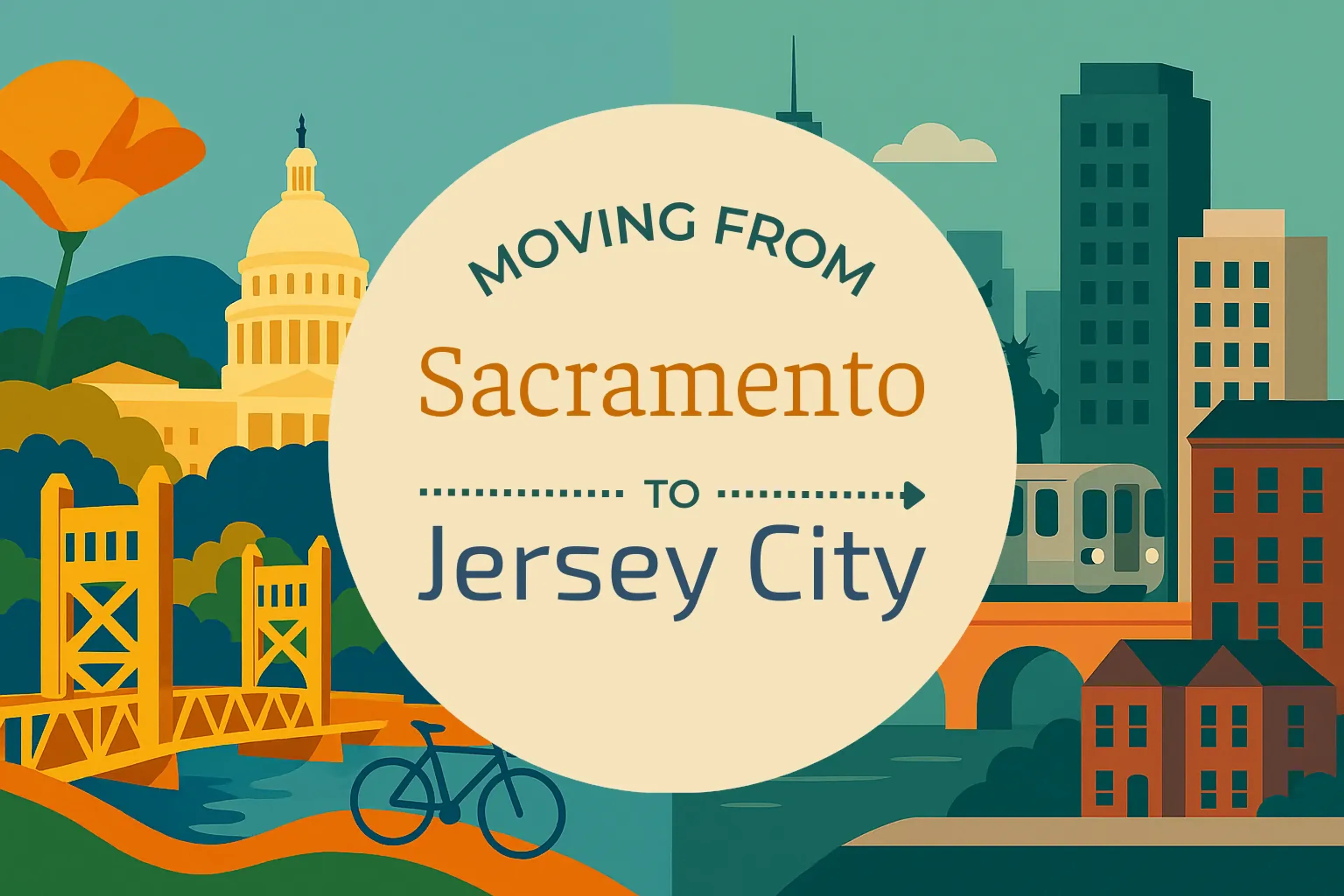 Side-by-side comparison of Sacramento to Jersey City moving companies
