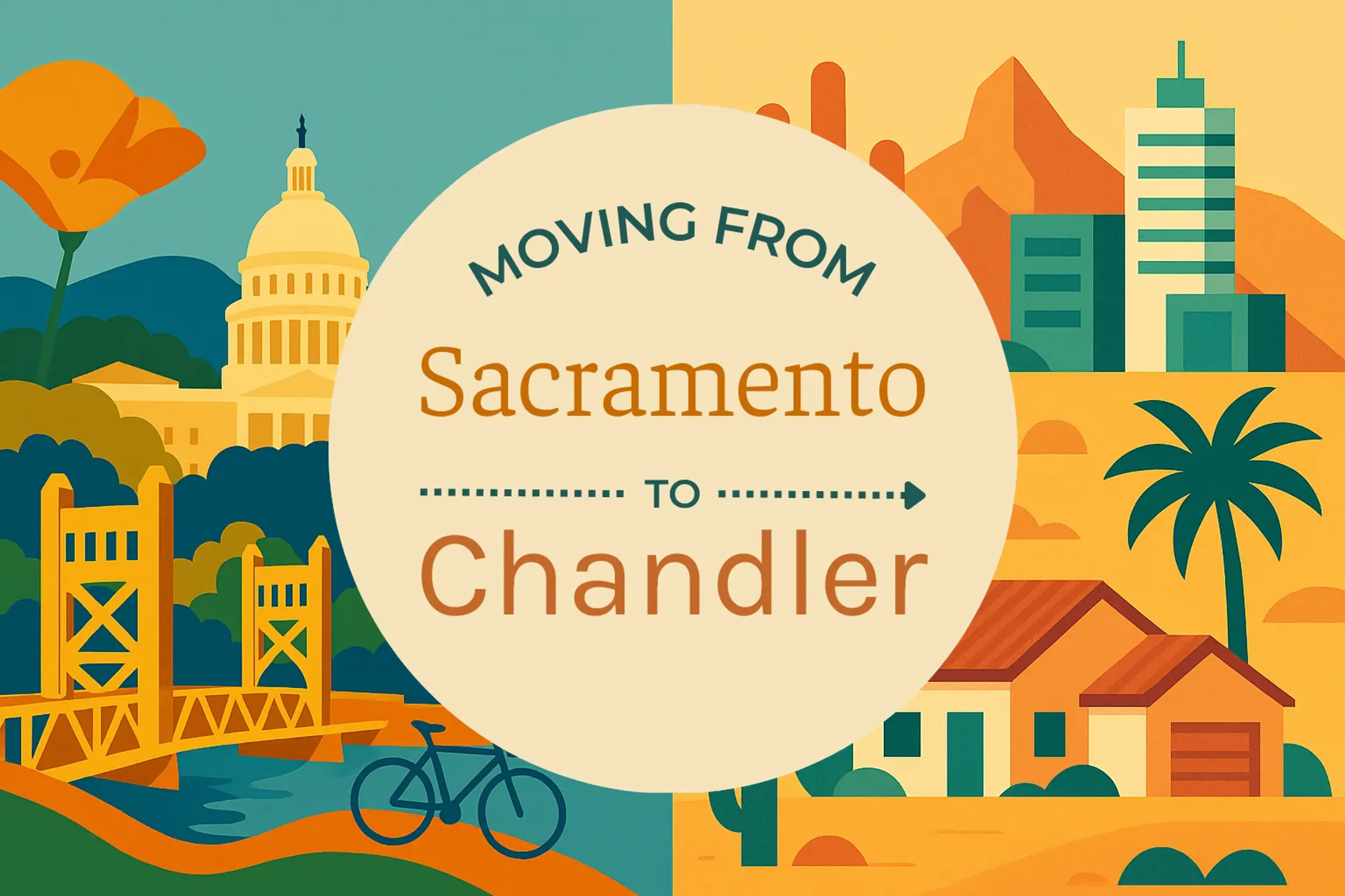 Side-by-side comparison of Sacramento to Chandler moving companies