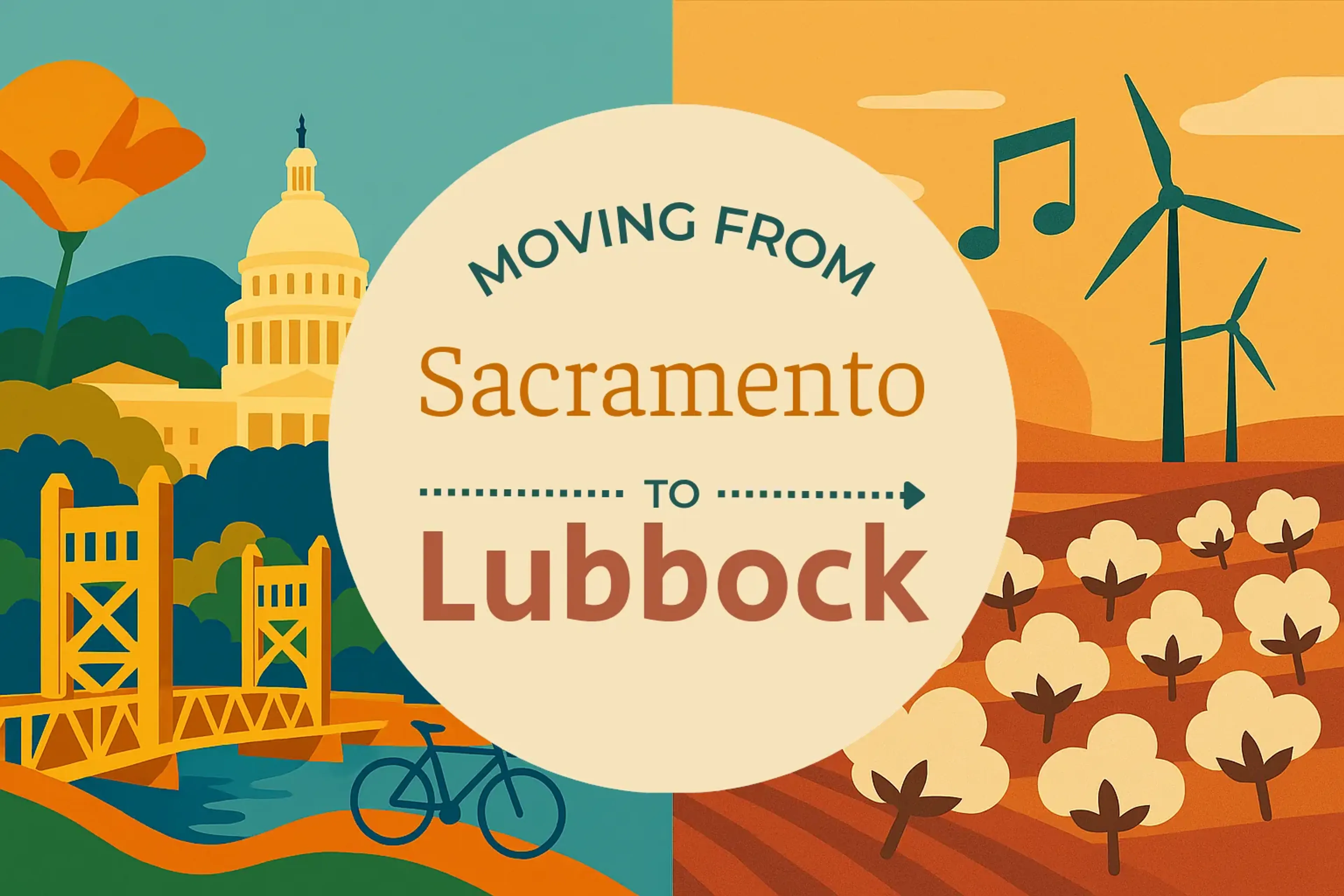 Side-by-side comparison of Sacramento to Lubbock moving companies