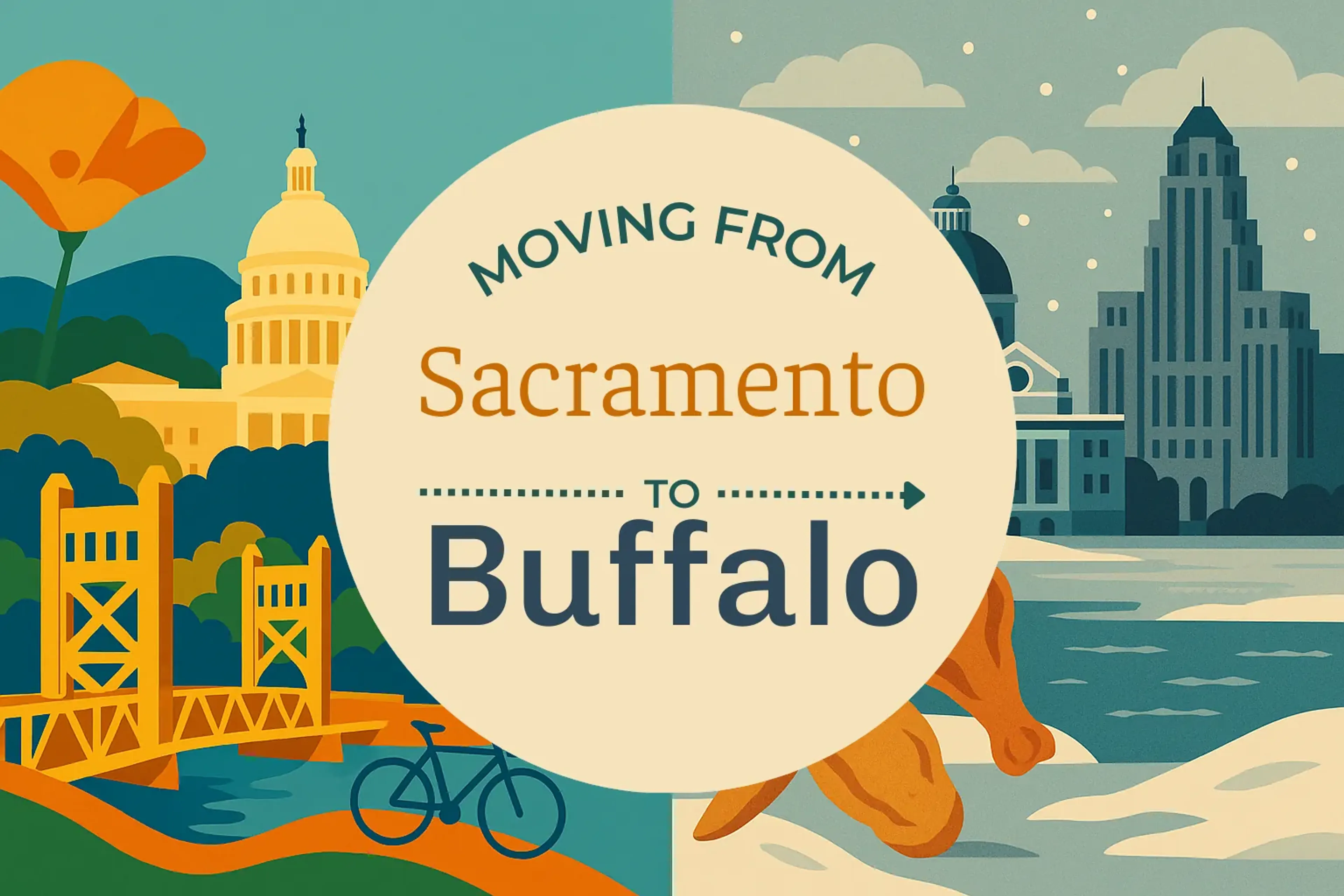 Side-by-side comparison of Sacramento to Buffalo moving companies
