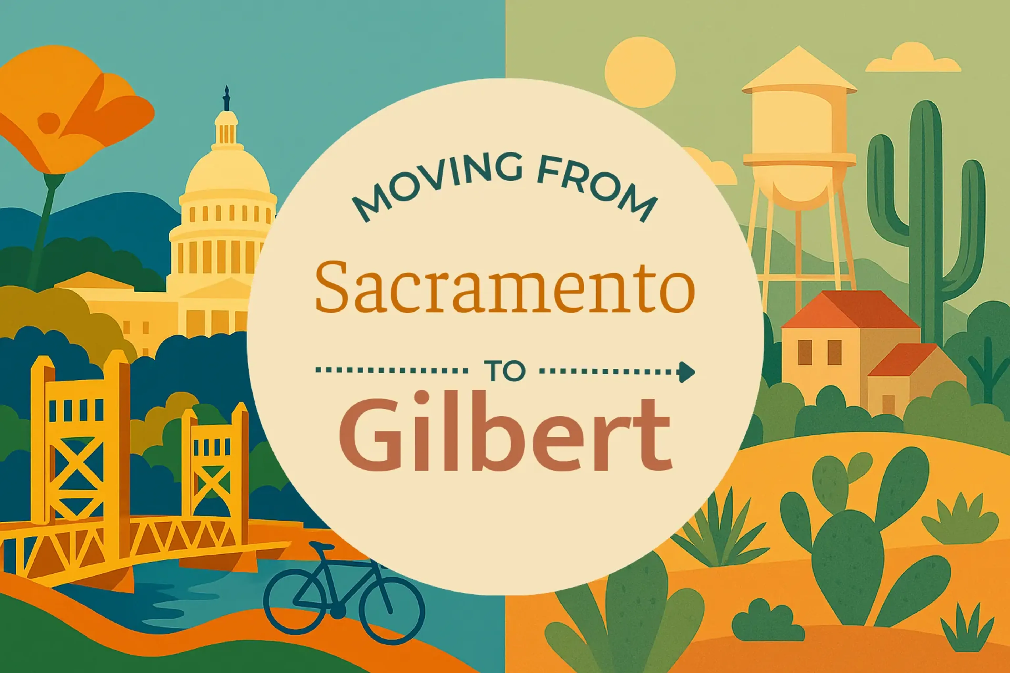 Side-by-side comparison of Sacramento to Gilbert moving companies