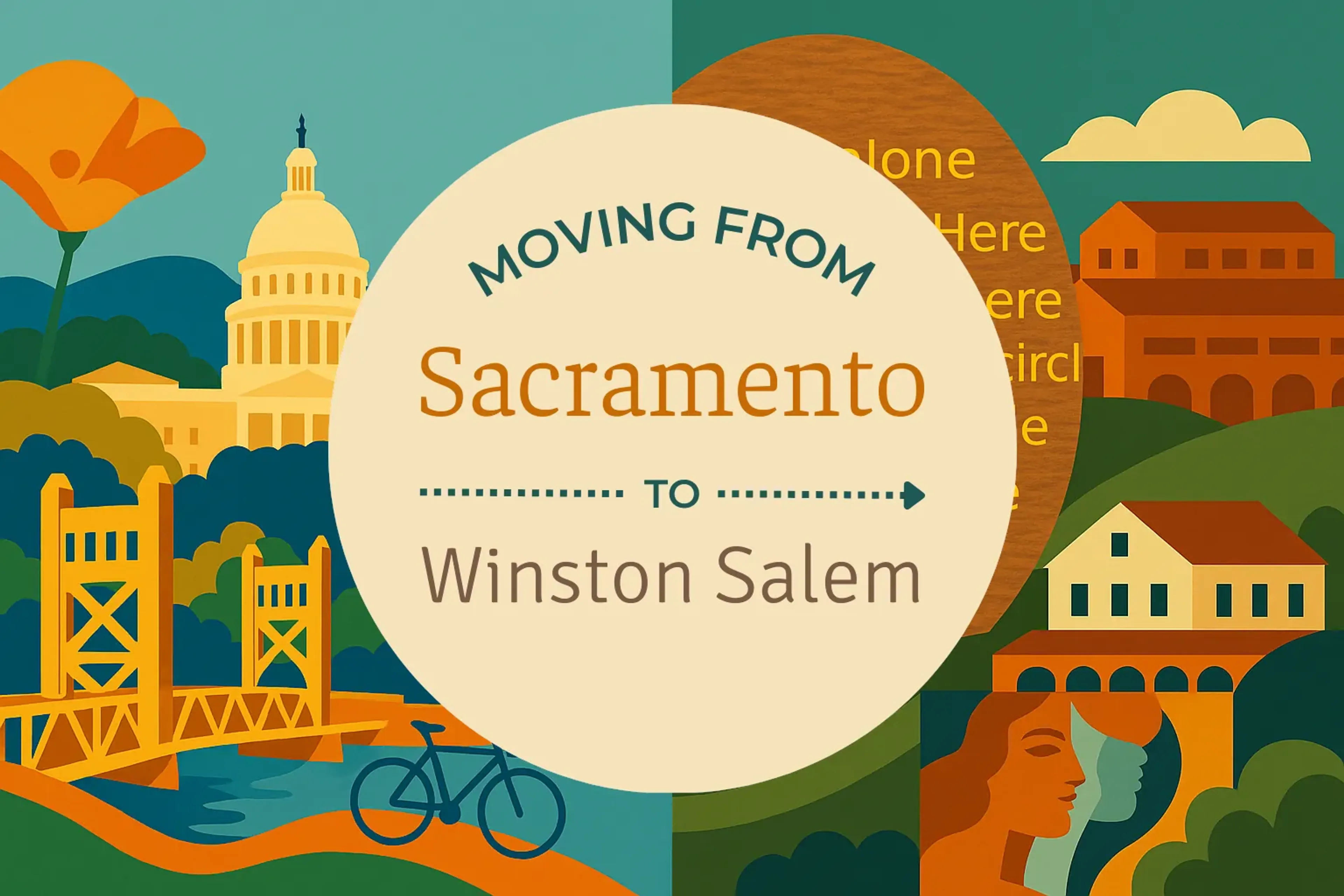 Side-by-side comparison of Sacramento to Winston Salem moving companies