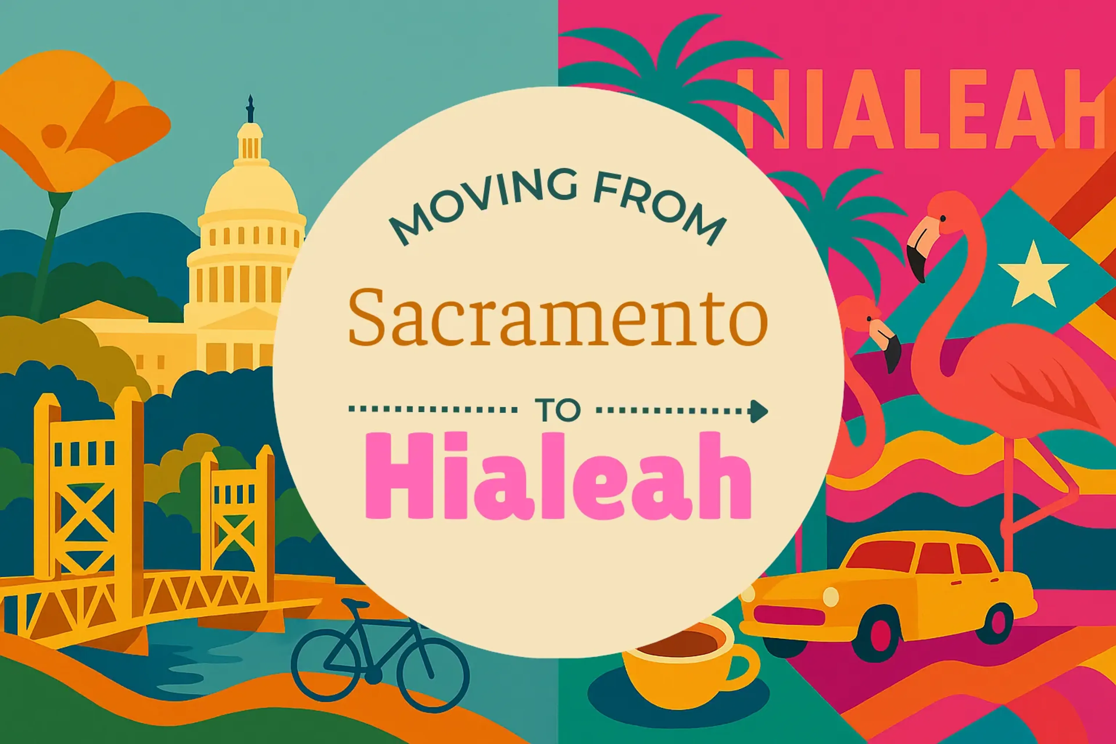 Side-by-side comparison of Sacramento to Hialeah moving companies