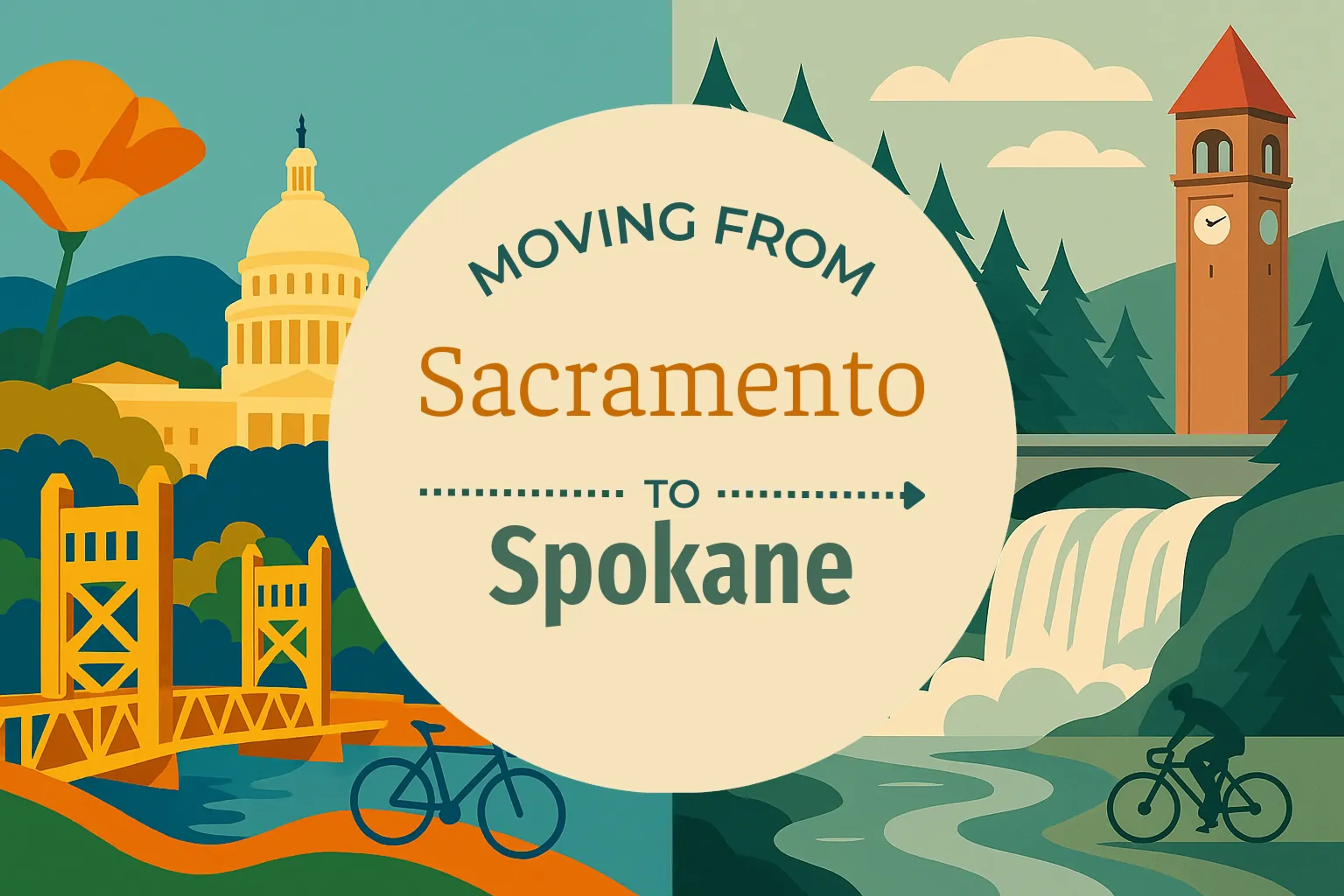 Side-by-side comparison of Sacramento to Spokane moving companies