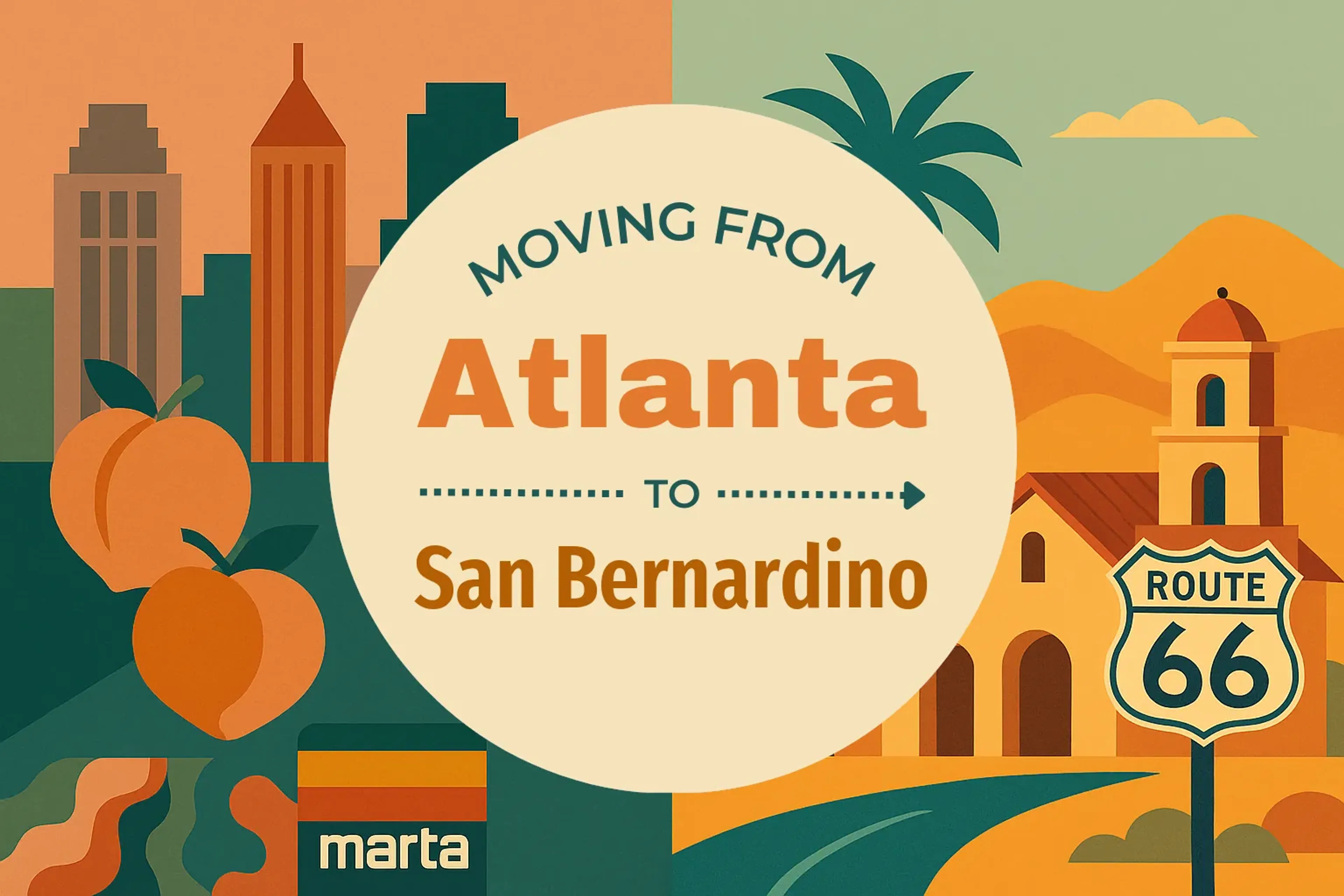 Side-by-side comparison of Atlanta to San Bernardino moving companies
