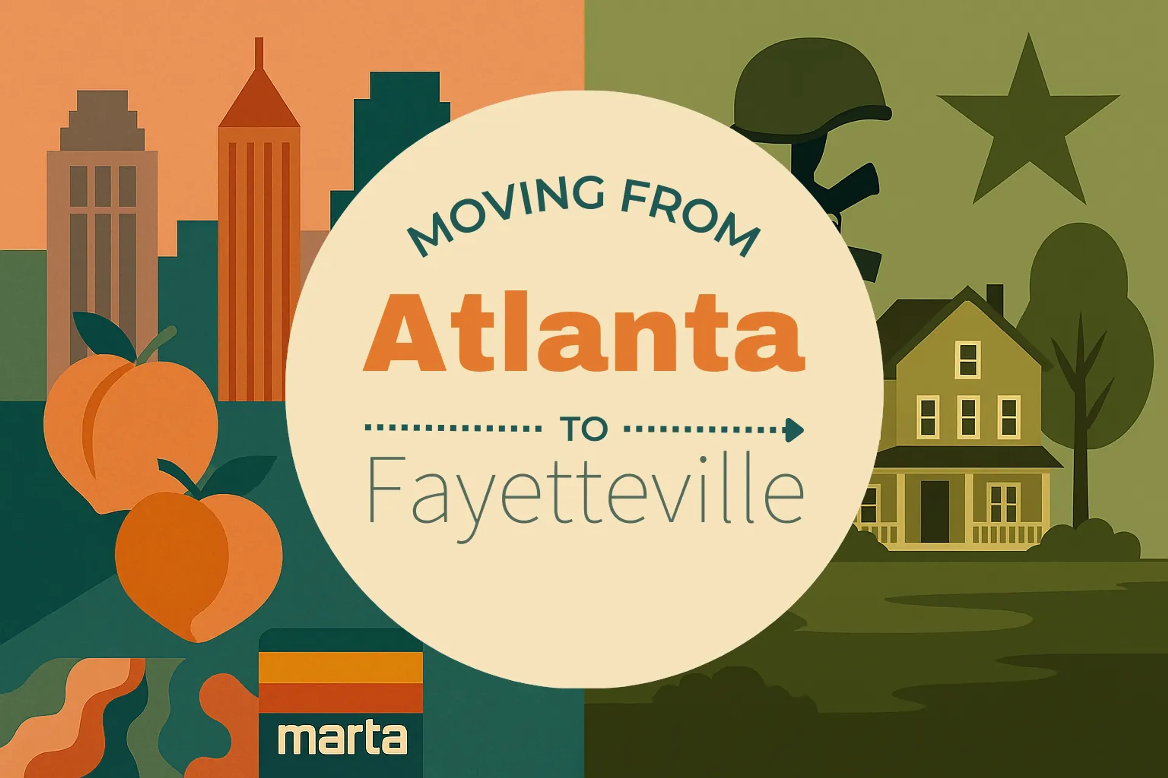 Side-by-side comparison of Atlanta to Fayetteville moving companies
