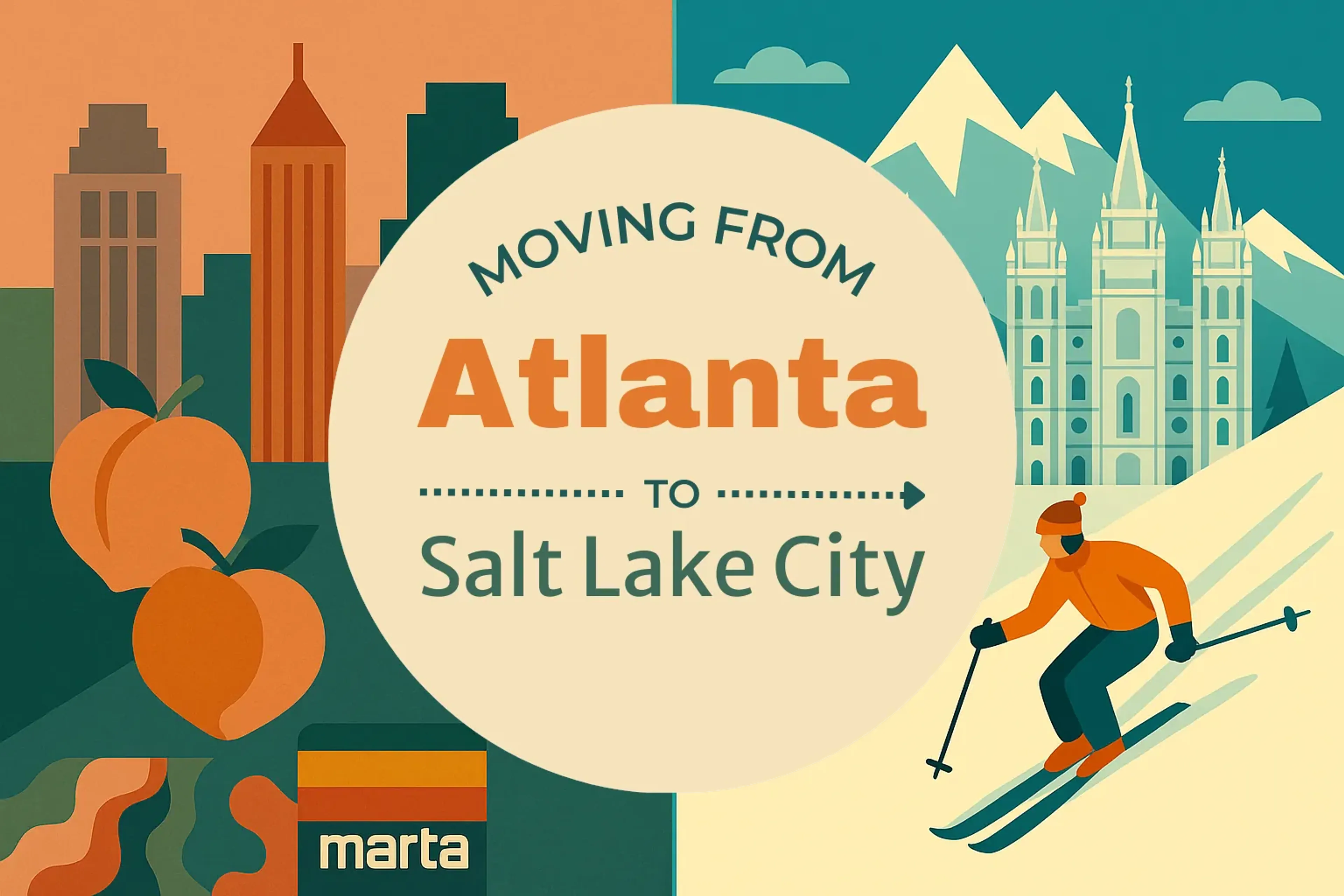 Side-by-side comparison of Atlanta to Salt Lake City moving companies