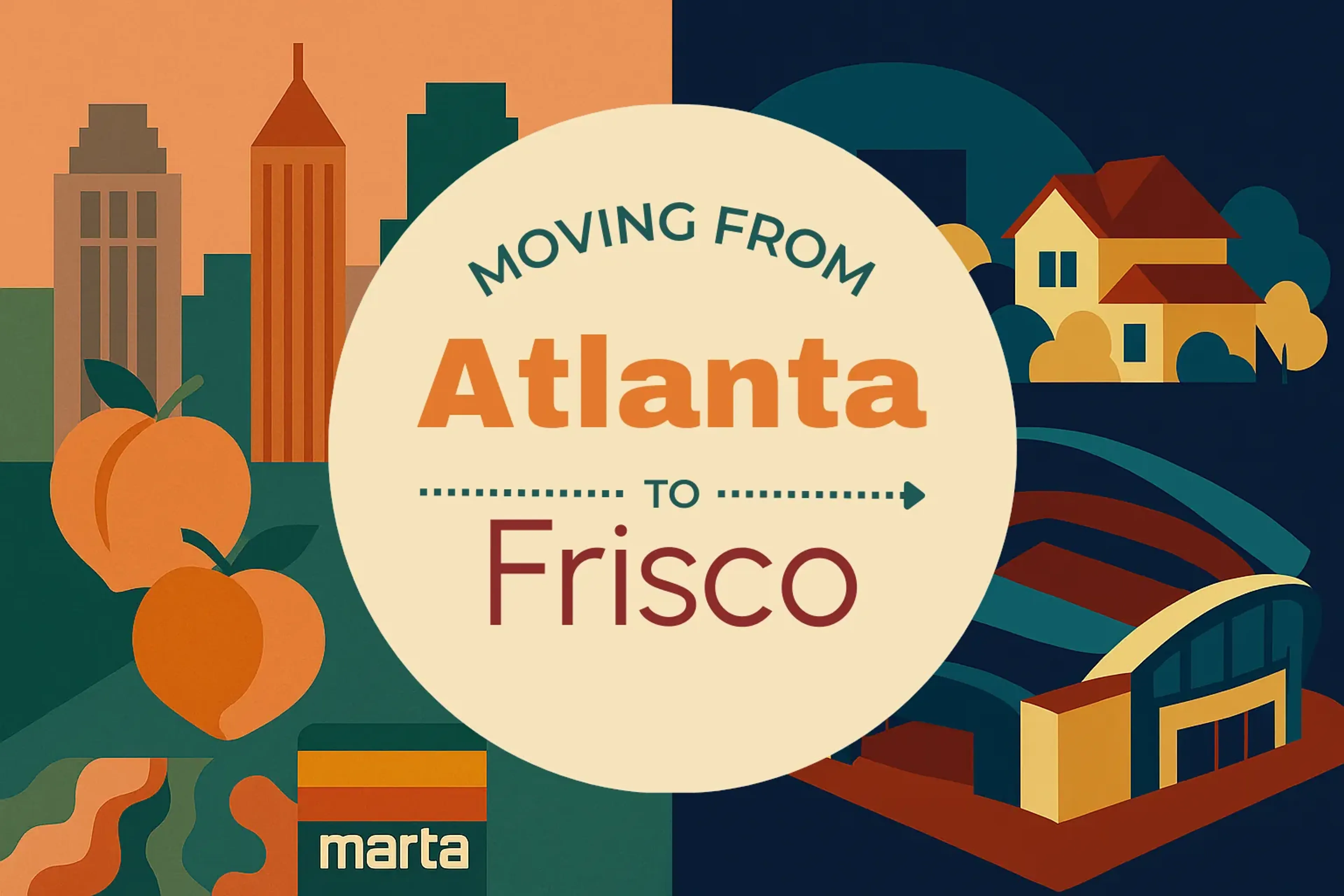 Side-by-side comparison of Atlanta to Frisco moving companies