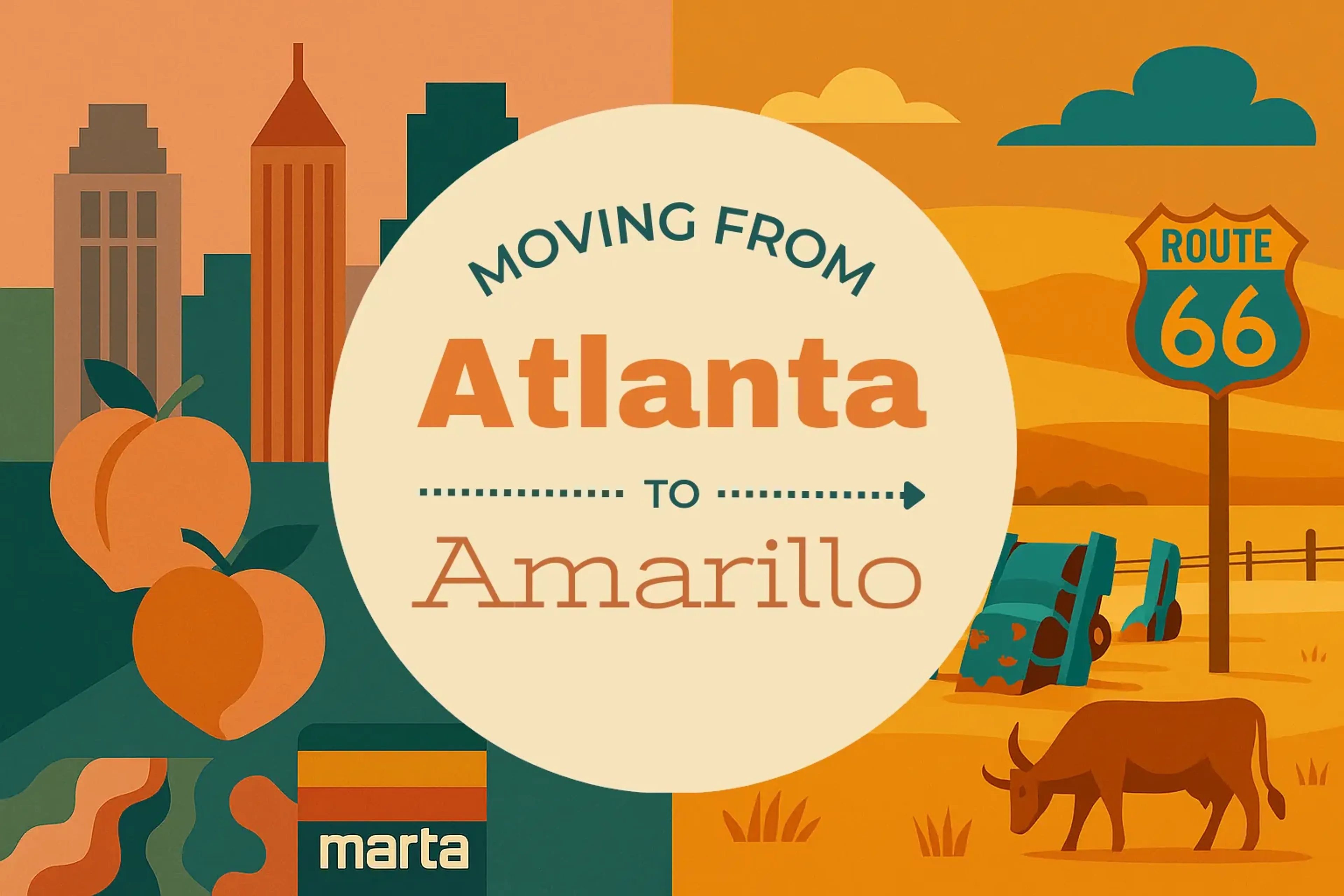 Side-by-side comparison of Atlanta to Amarillo moving companies