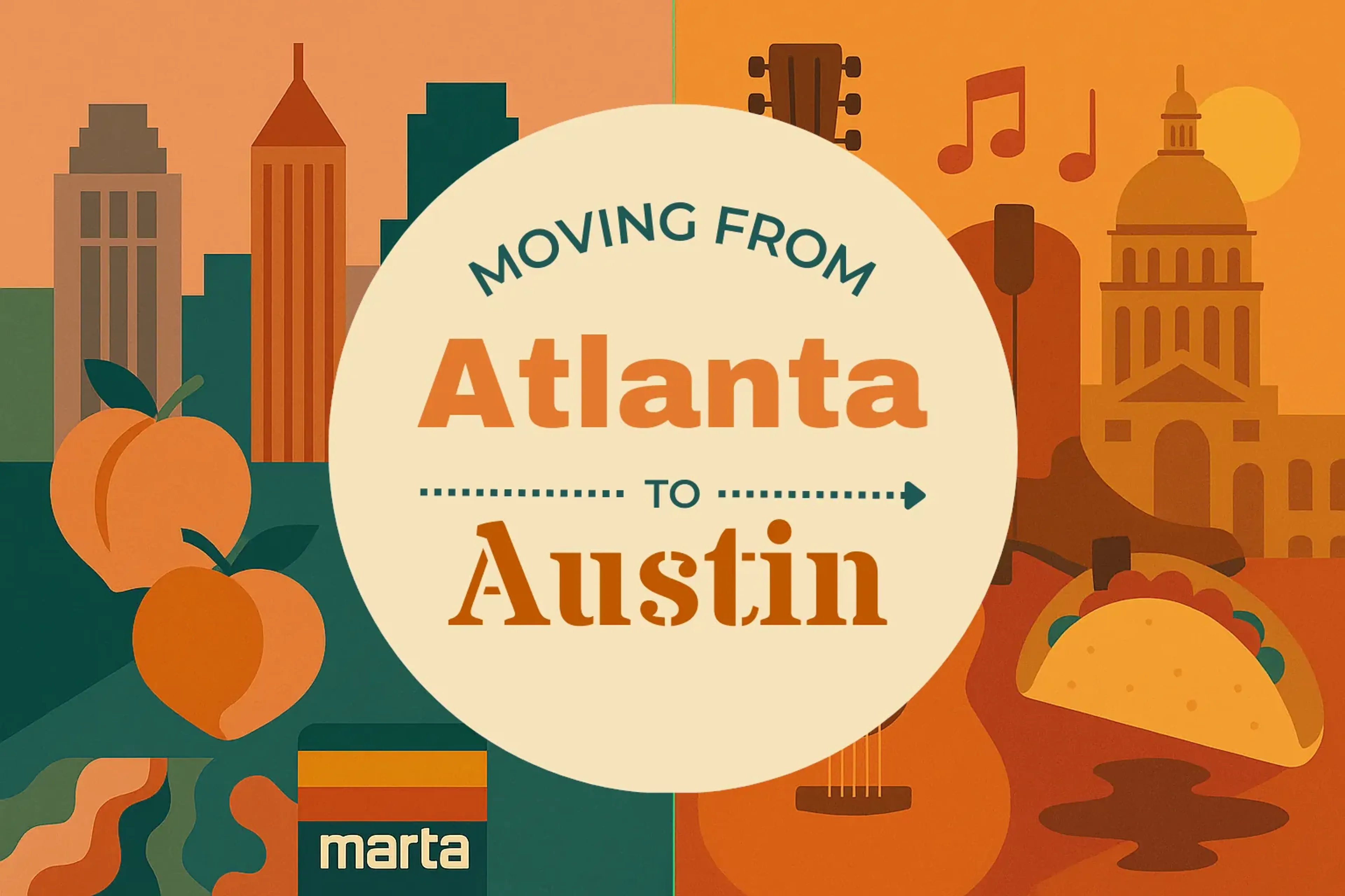 Side-by-side comparison of Atlanta to Austin moving companies