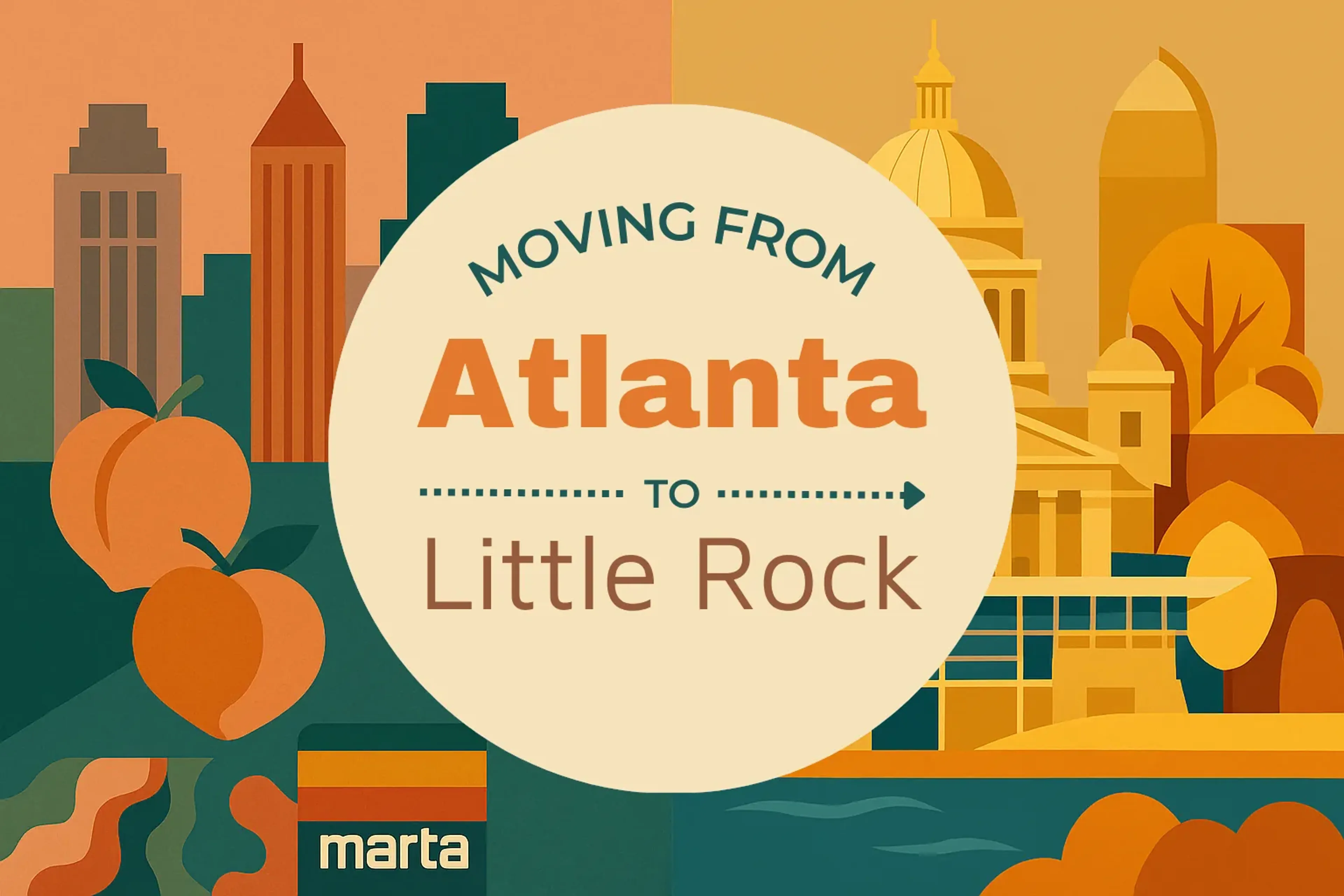 Side-by-side comparison of Atlanta to Little Rock moving companies