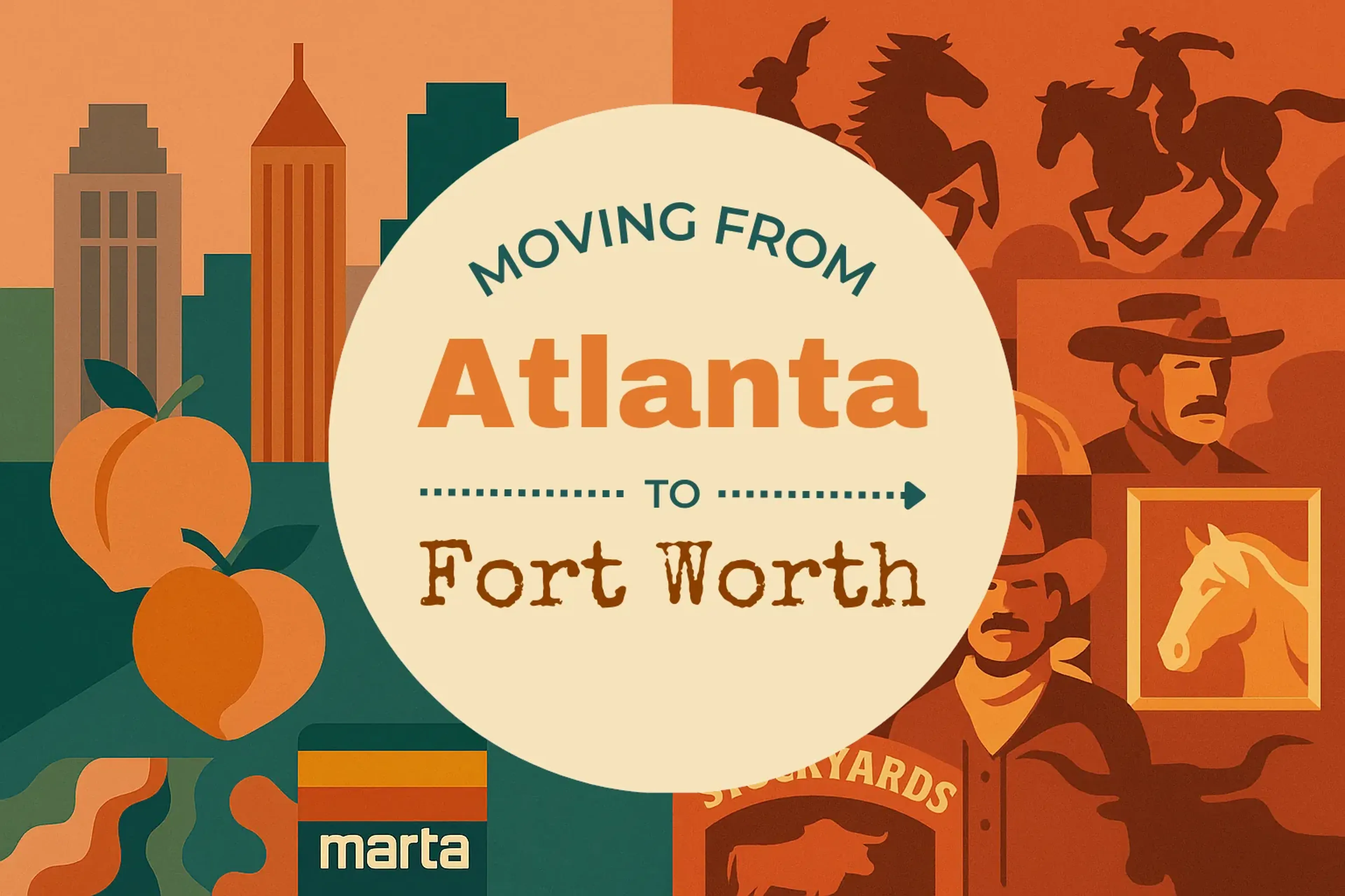 Side-by-side comparison of Atlanta to Fort Worth moving companies