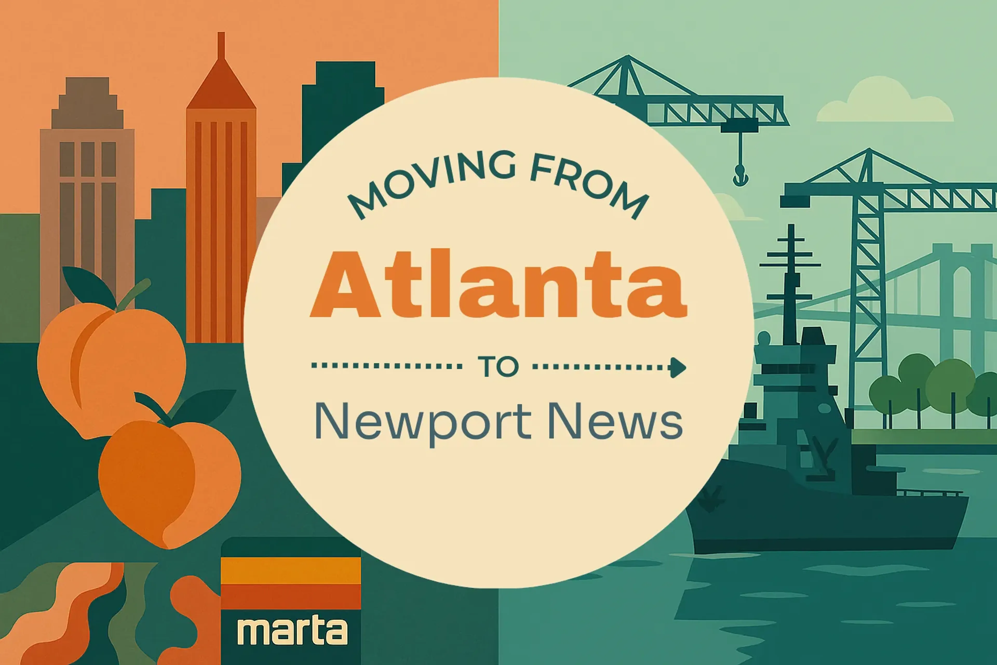 Side-by-side comparison of Atlanta to Newport News moving companies