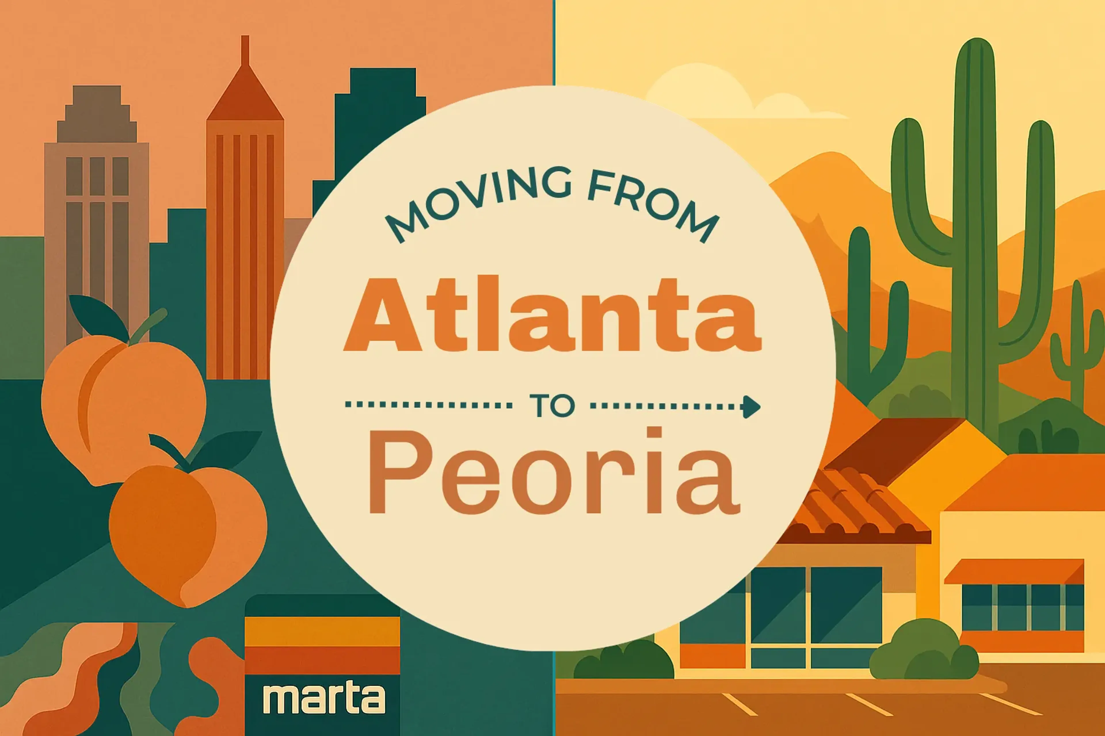 Side-by-side comparison of Atlanta to Peoria moving companies
