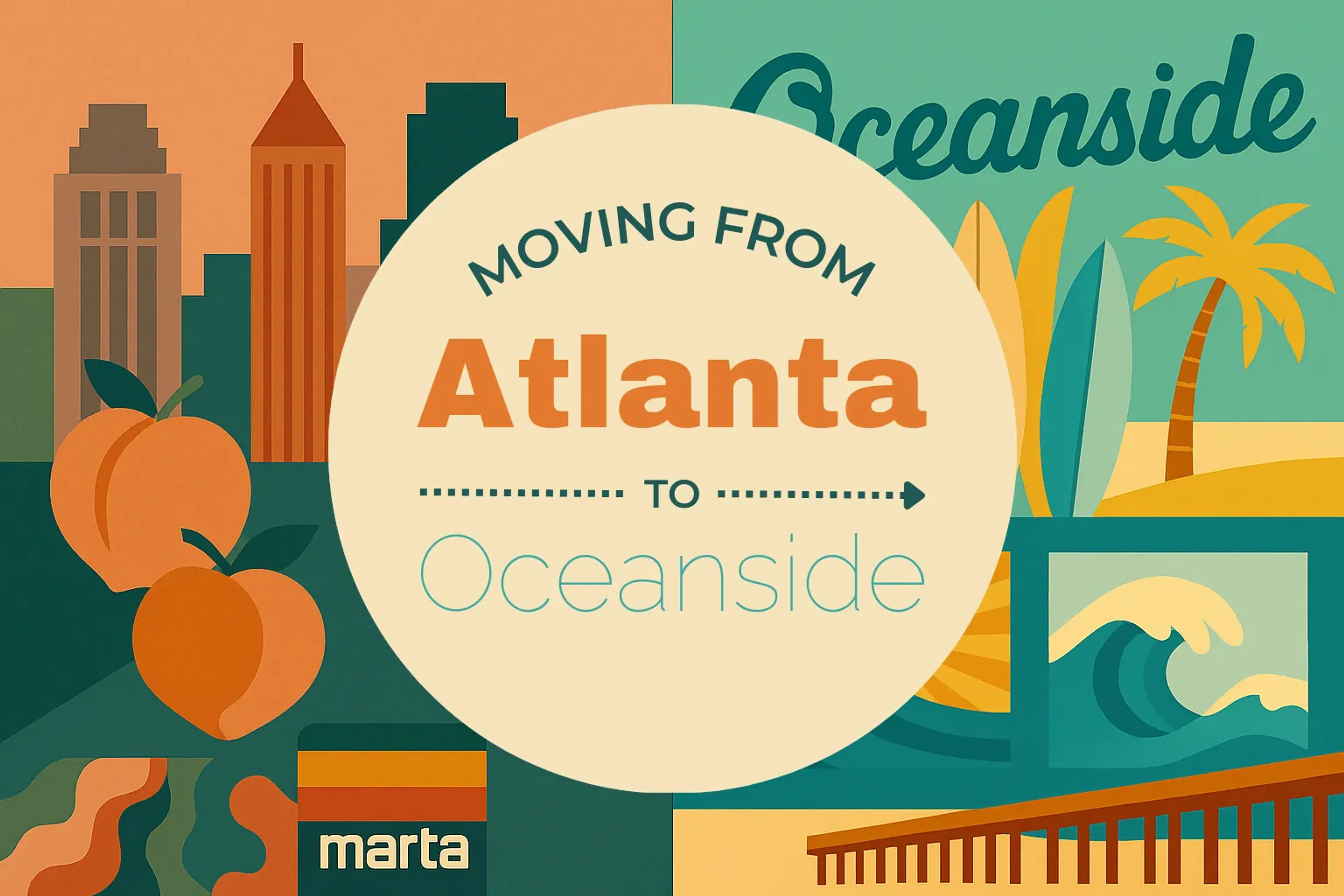 Side-by-side comparison of Atlanta to Oceanside moving companies