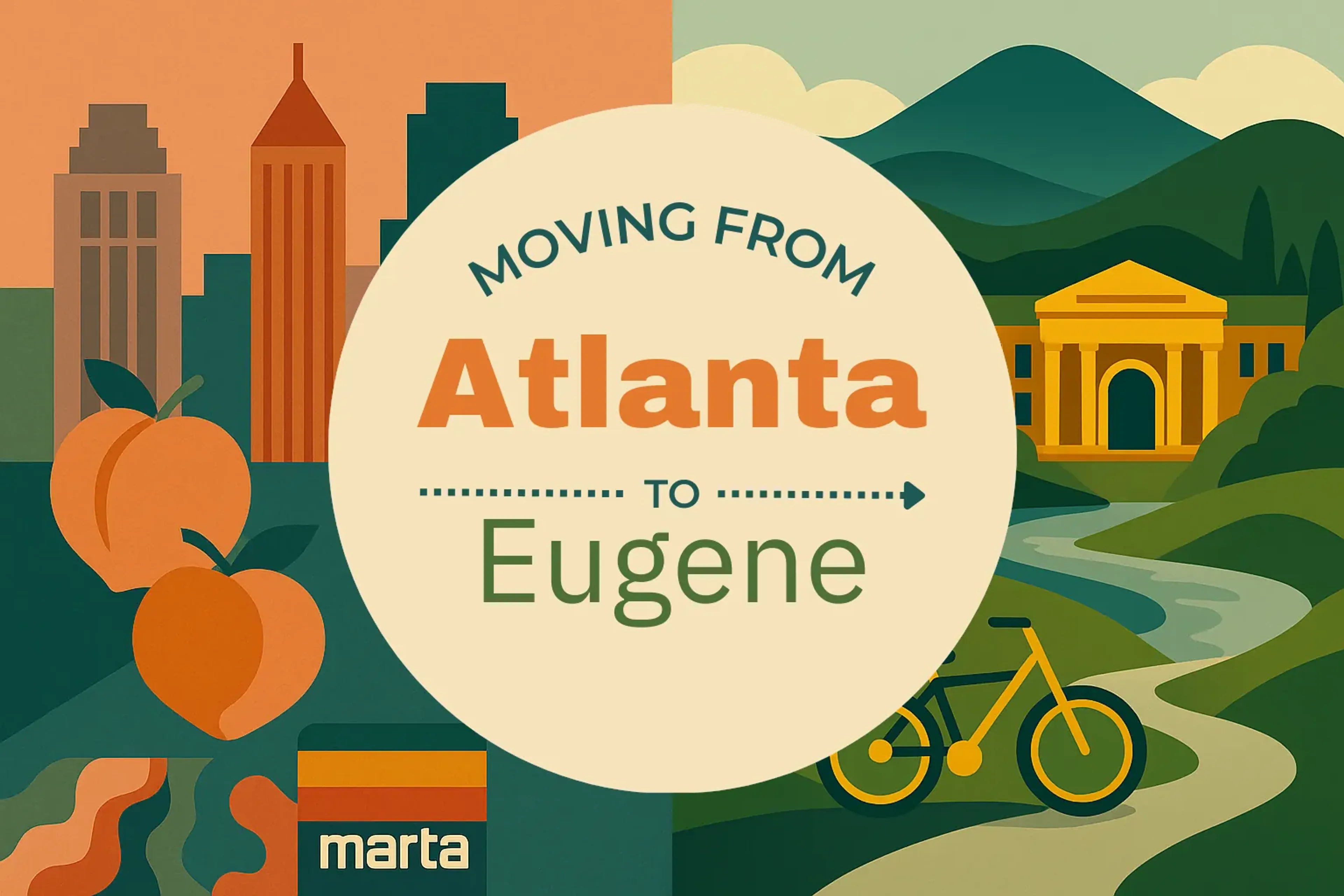 Side-by-side comparison of Atlanta to Eugene moving companies
